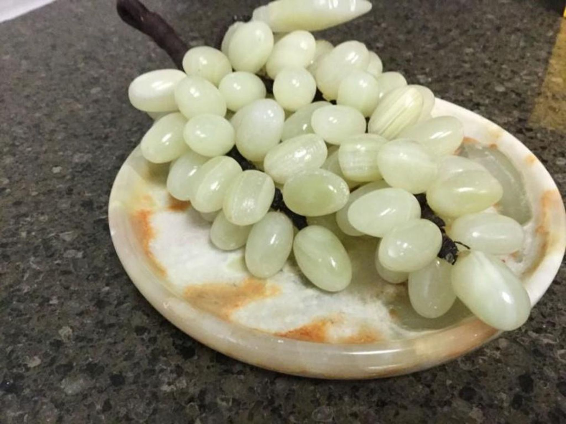 Marble Grapes and plate - Image 2 of 2