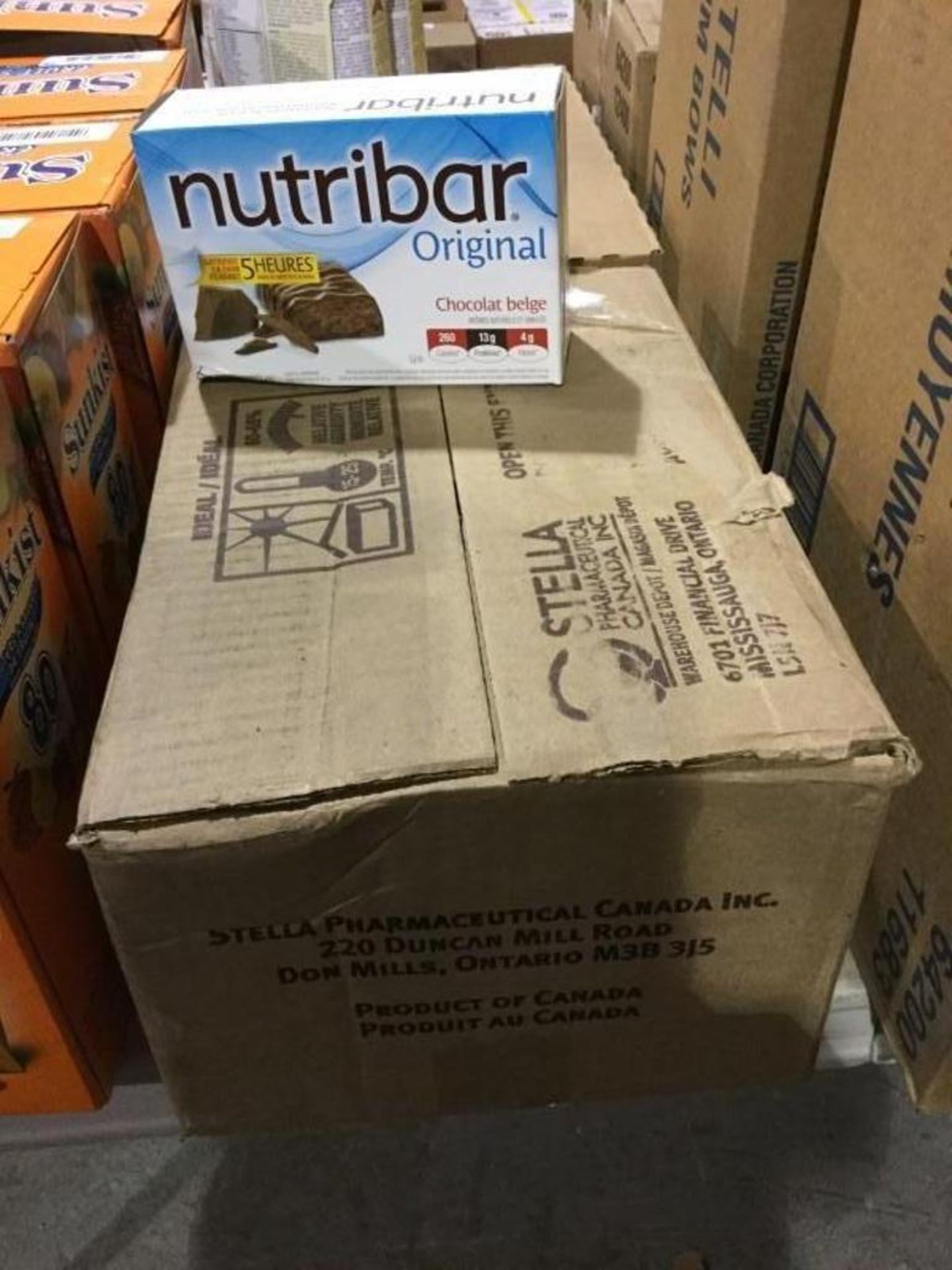 Case of Nutribar Original Belgian Chocolate bars