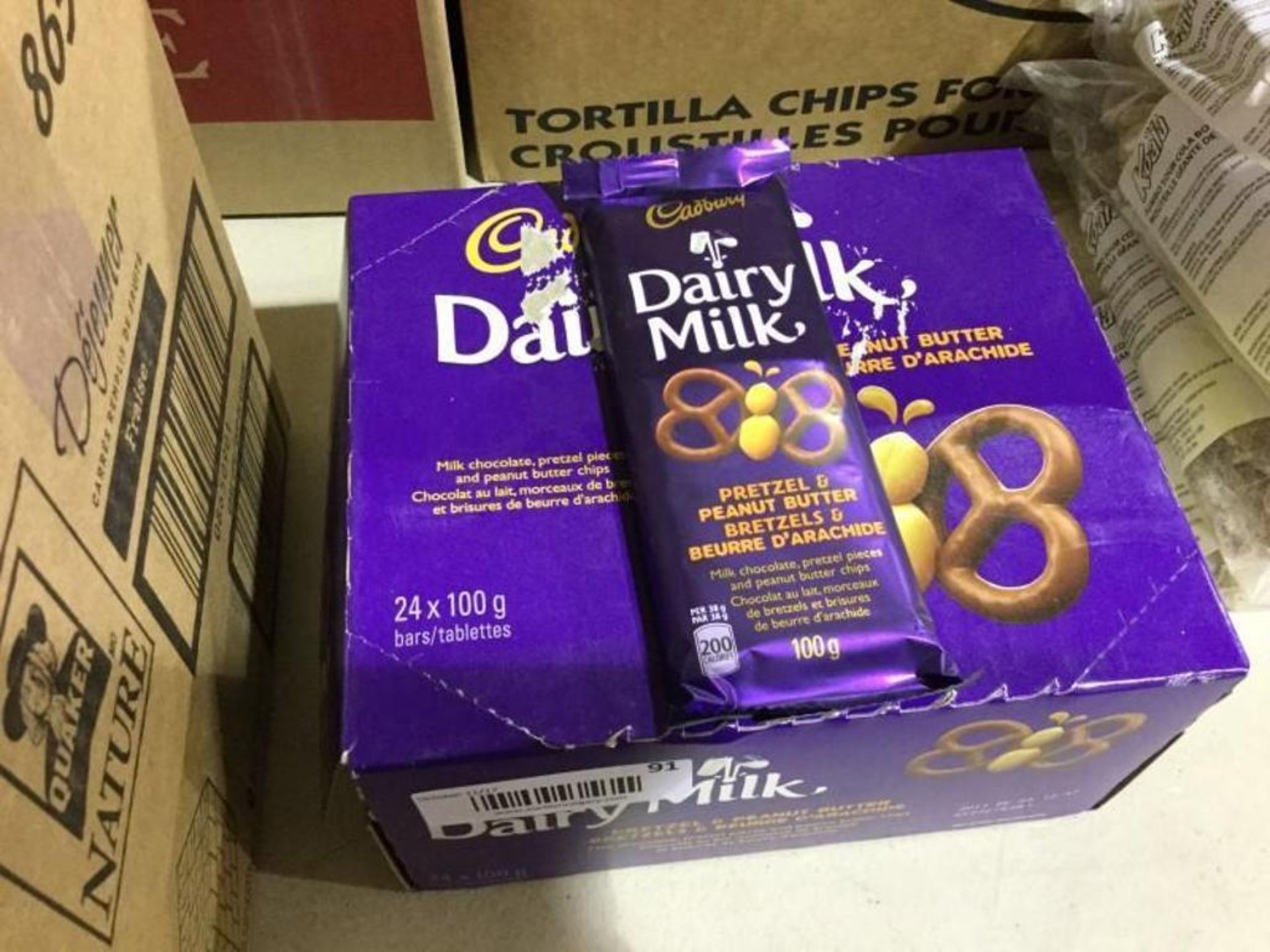 Case of Dairy Milk Pretzel and Peanut Butter Chocolate Bars