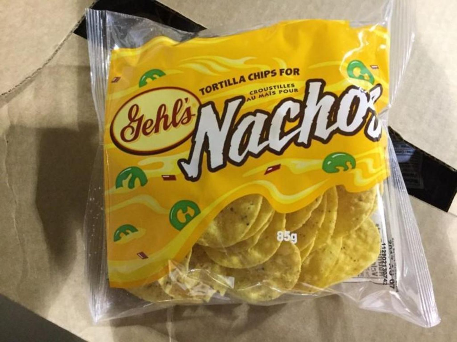 Case of Nacho chip bags