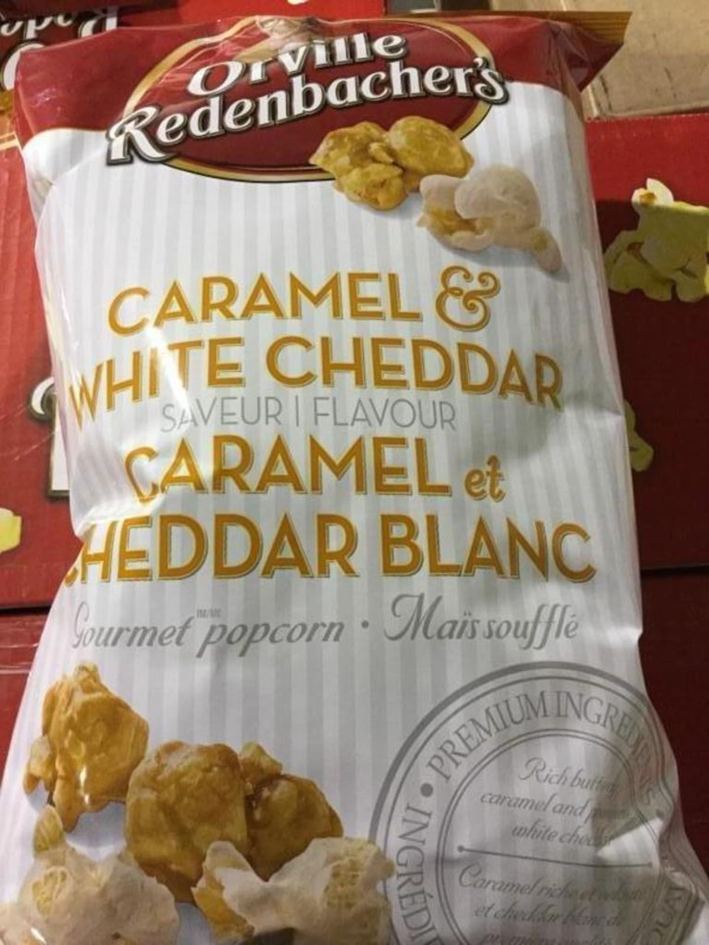 Case of Orville Redenbachers Caramel and Cheddar Popcorn