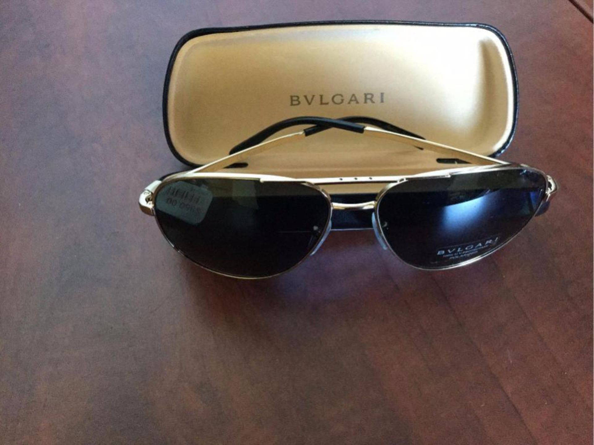 Bvlgari Gold Frame Mens Sunglasses - Value of $950