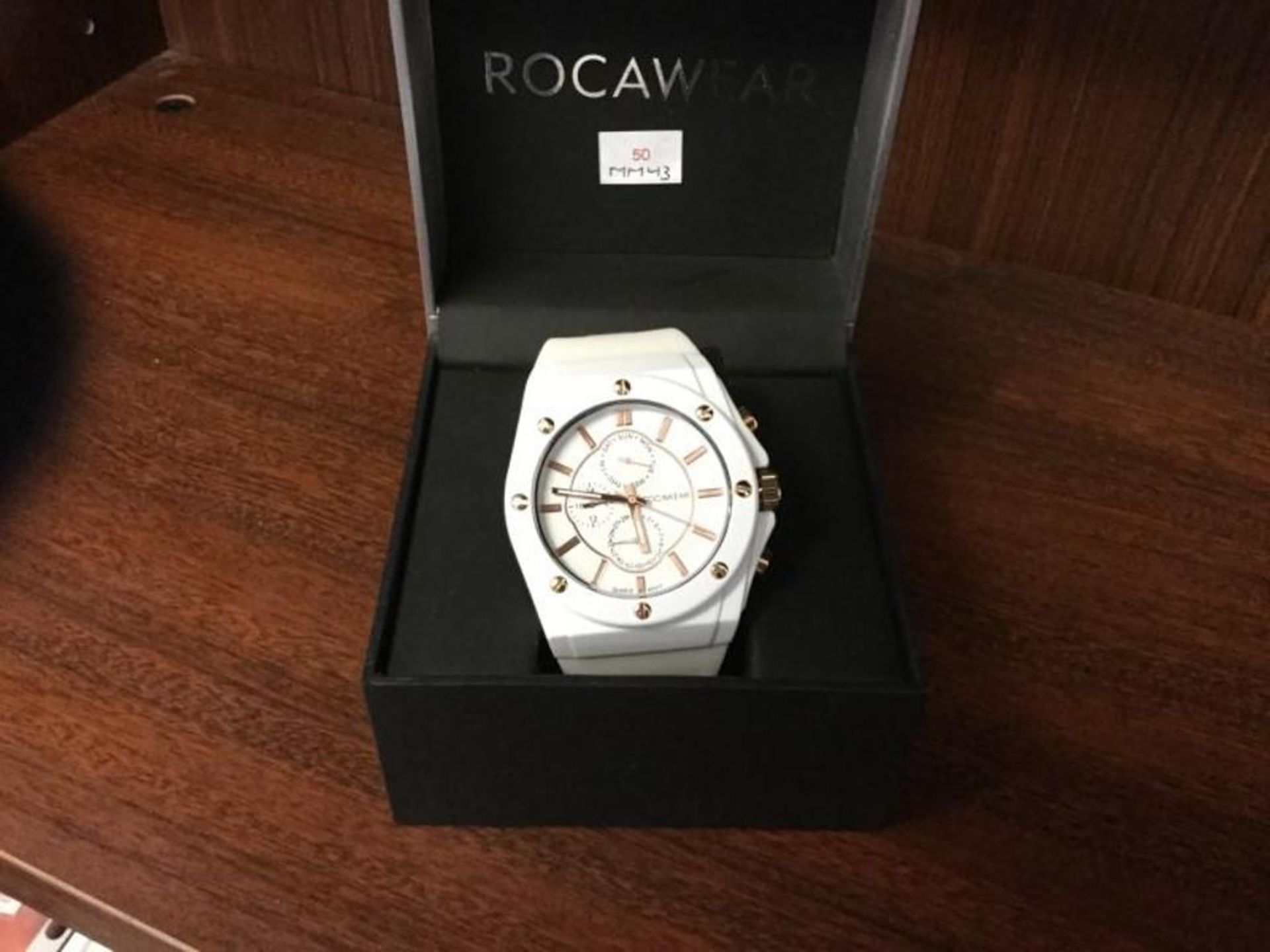 Rocawear Watch - White band and face with copper accents