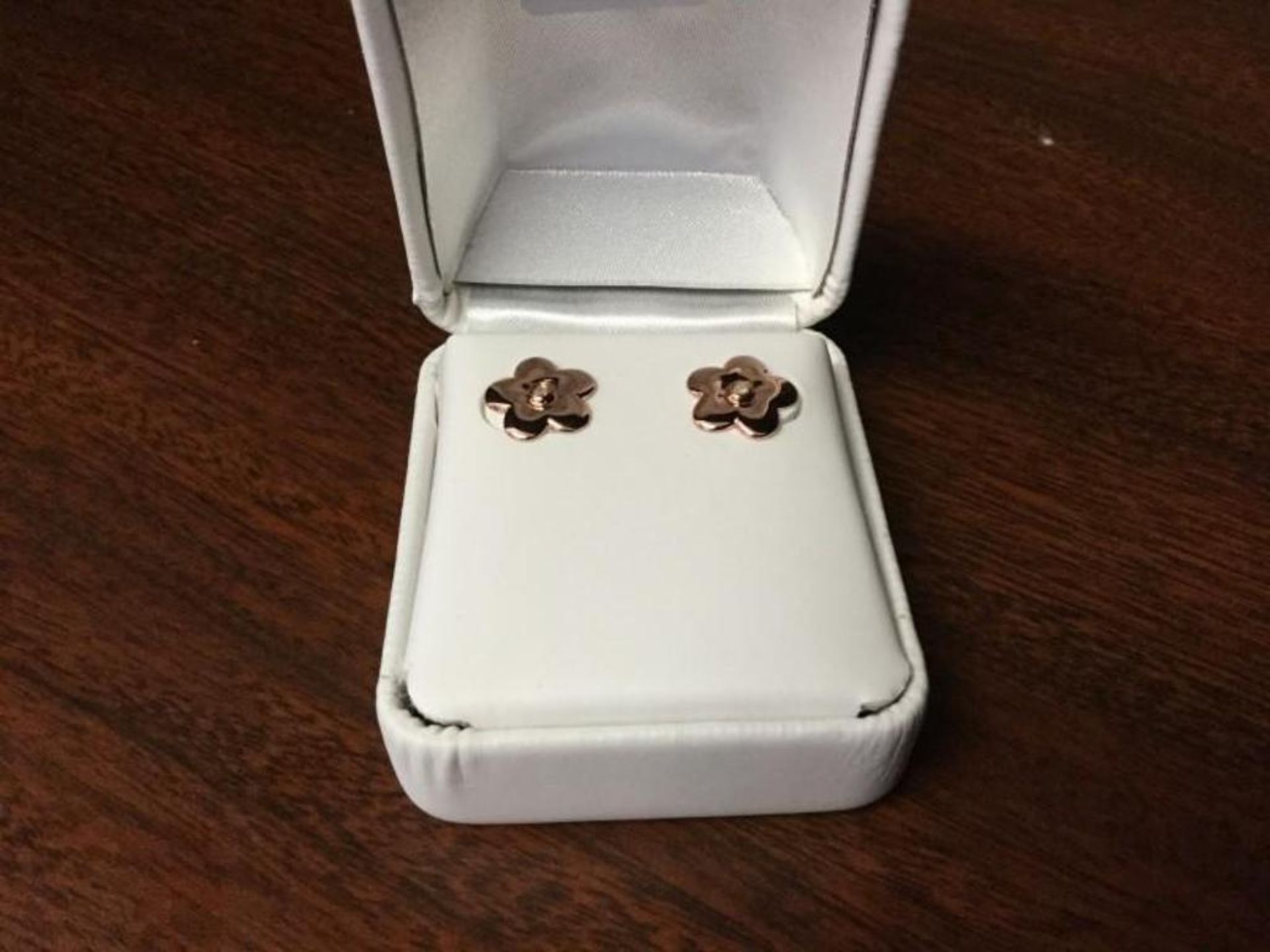 Ear rings- Rose gold plated Silver Diamond value $150