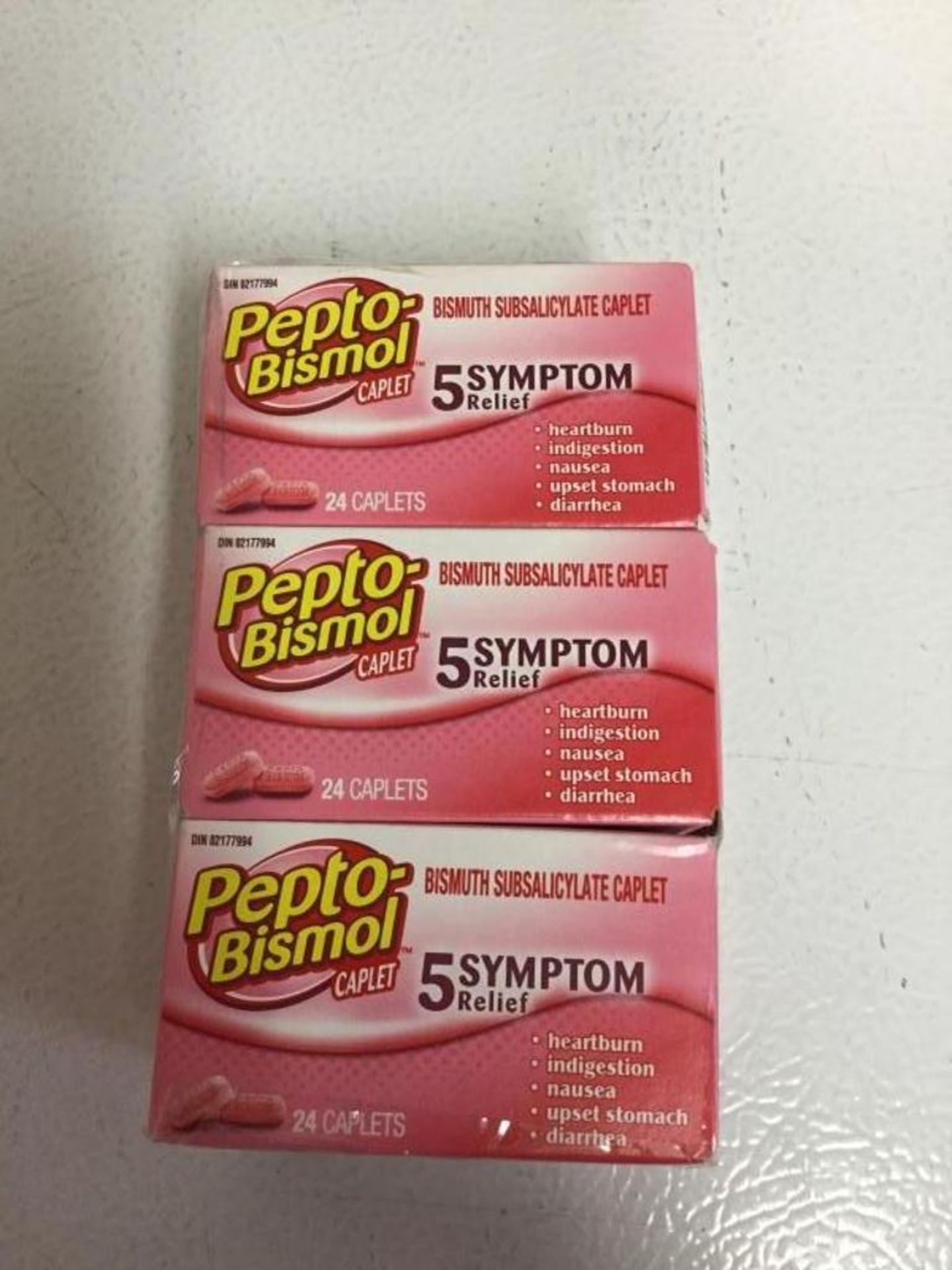 lot of 3 Pepto-Bismol 24 caplets per bottles - Image 2 of 2