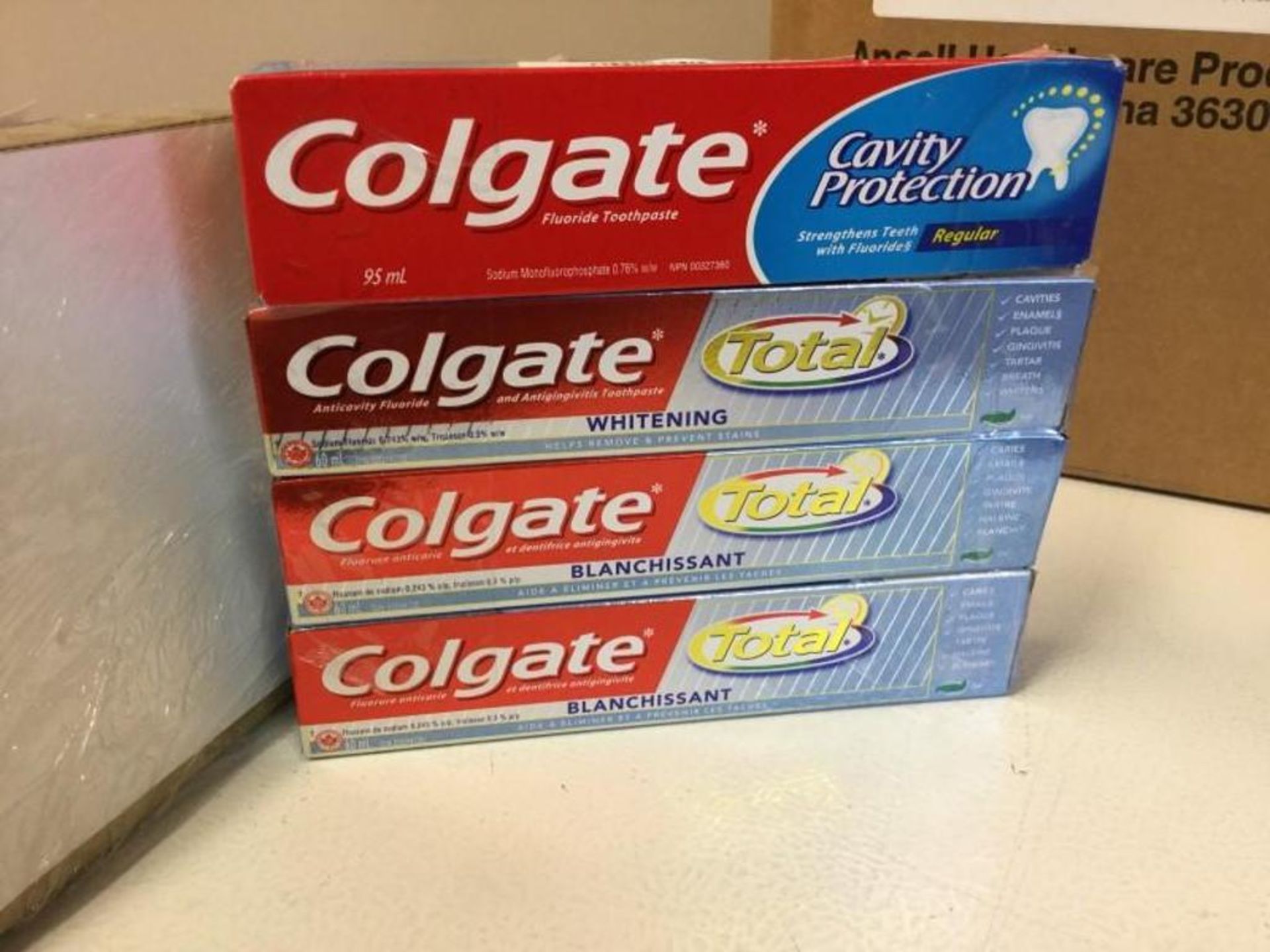 Lot of 4 Colgate tooth paste 60mL to 95 ml tubes