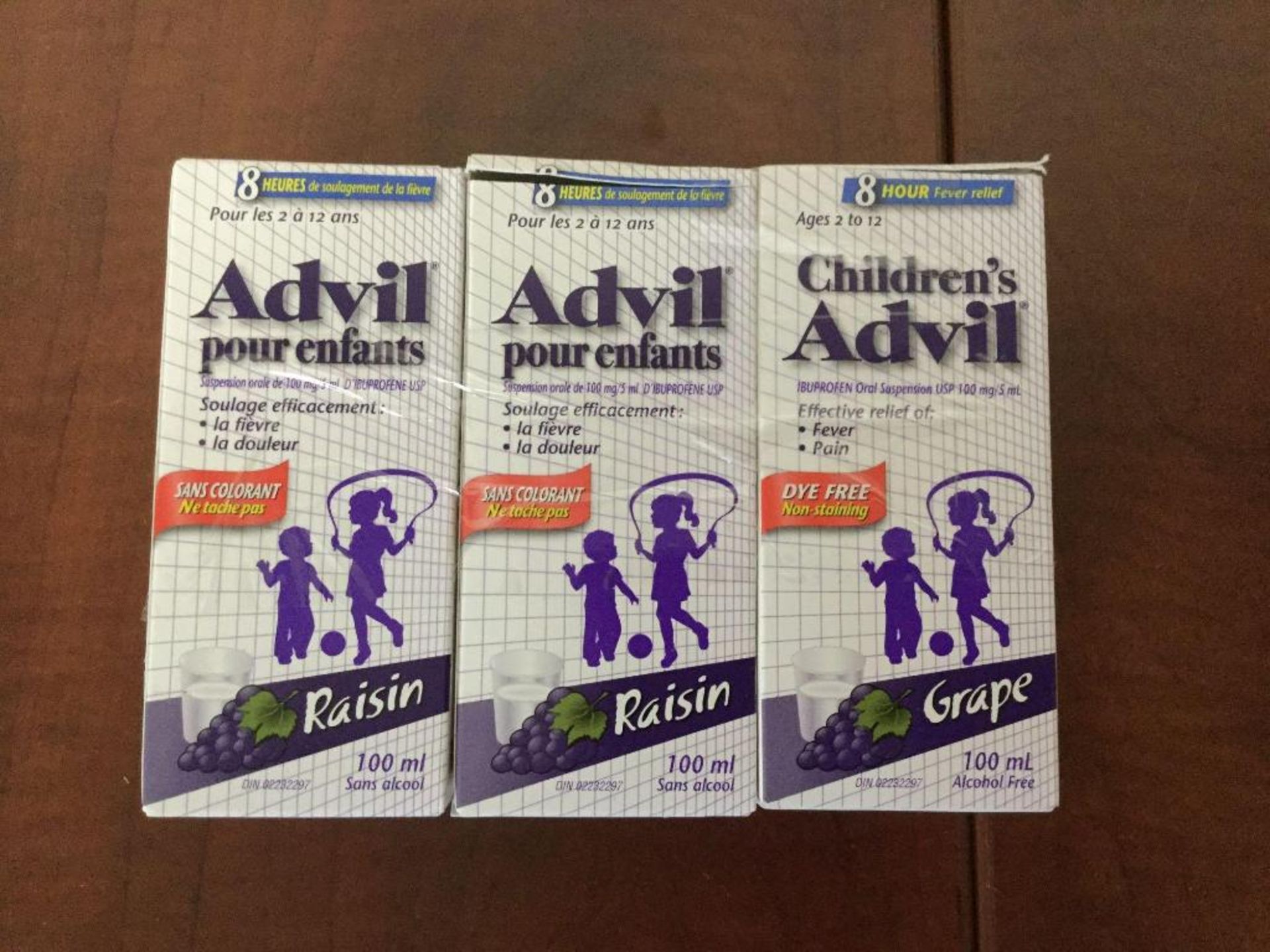 lot of 3 x 100 mL Children's Advil