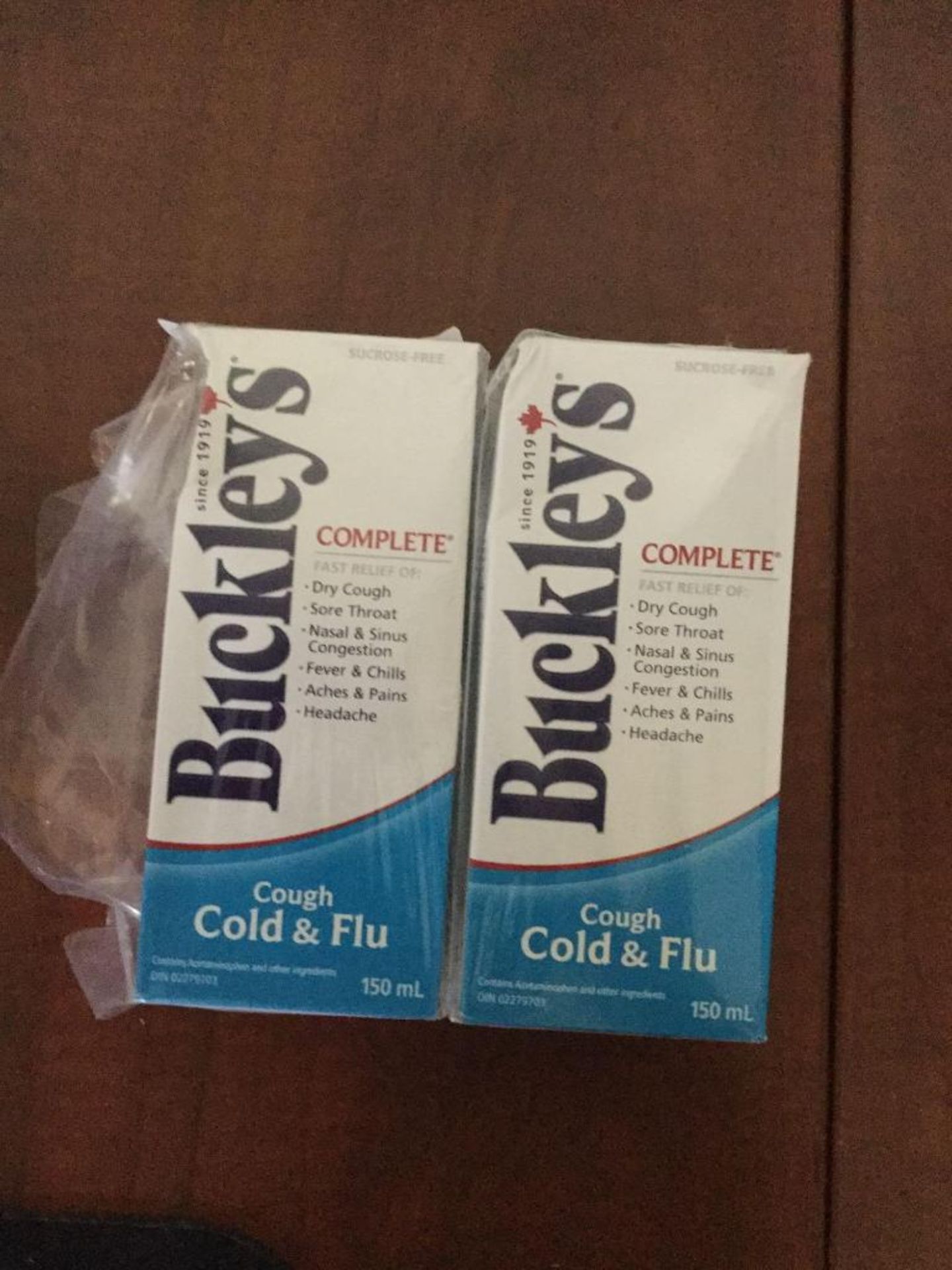 lot of 2 150 mL Buckley's Cold and Flu