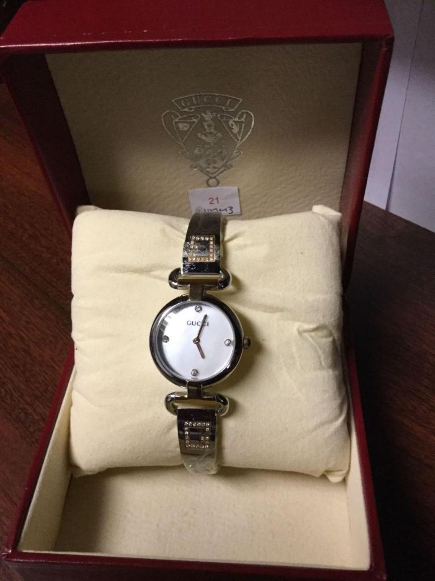 Gucci Watch with Bangle style band, with case