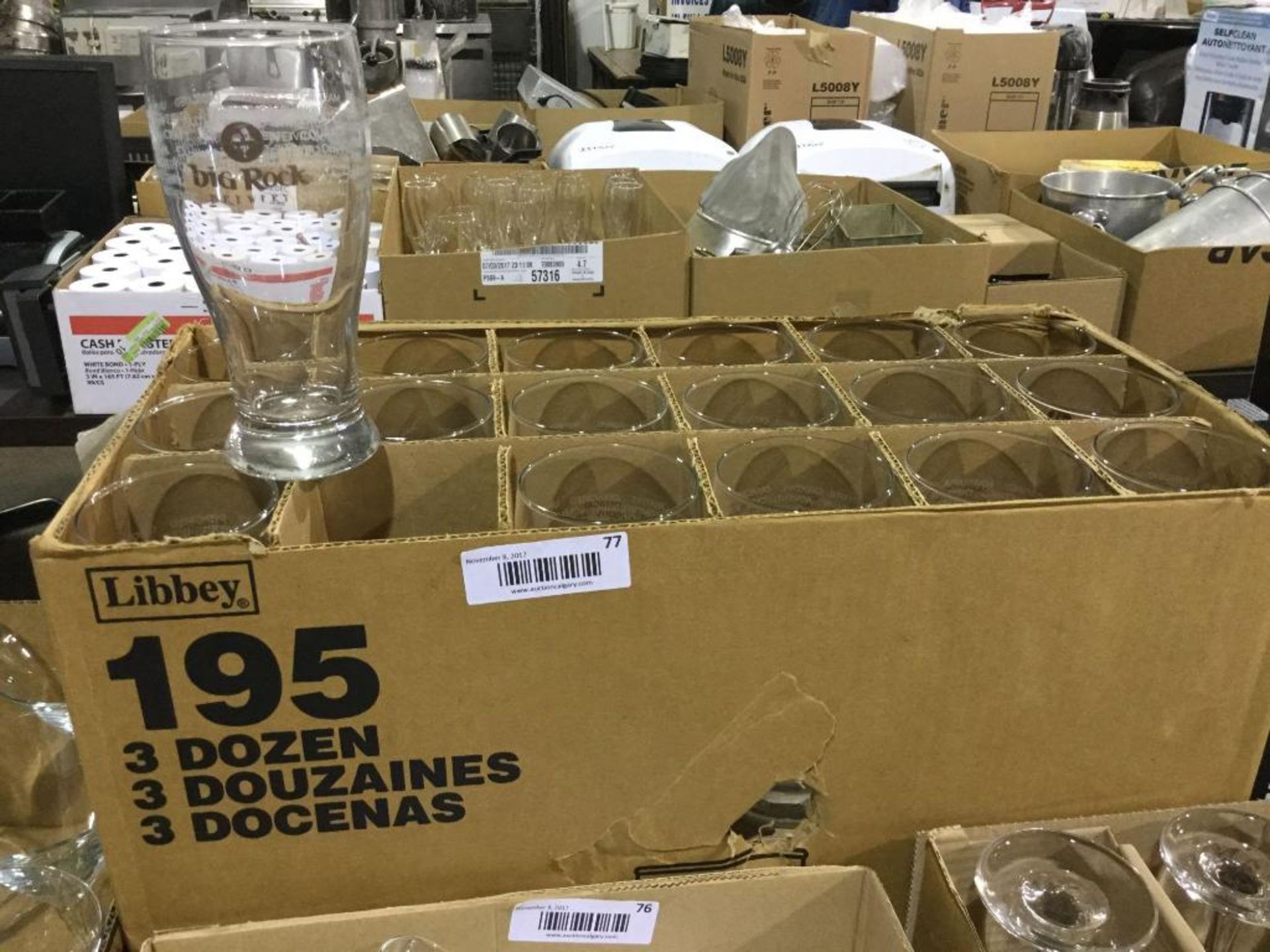 Case of 3 dozen Big rock Pint glasses