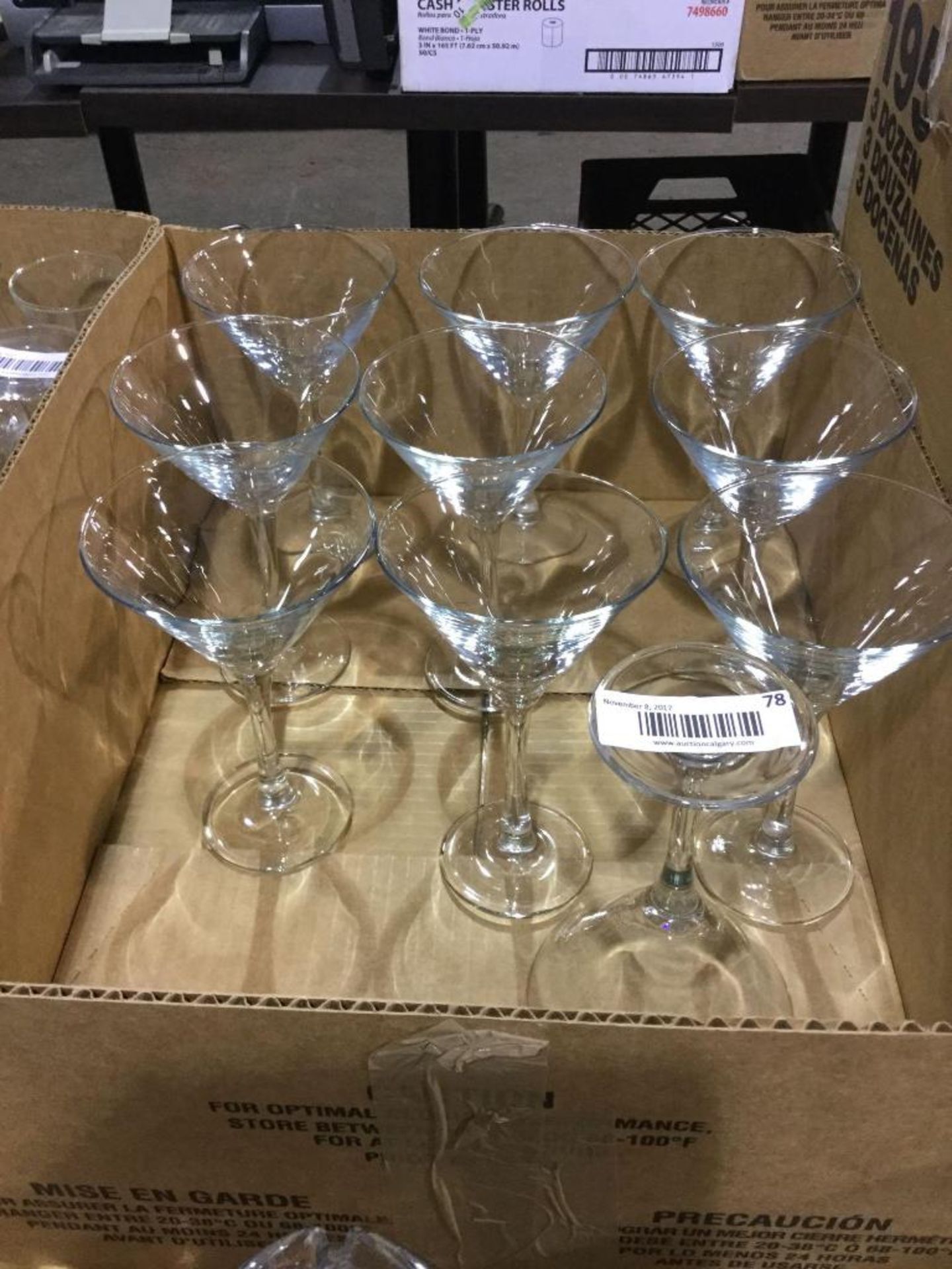 lot of 10 Martini Glasses