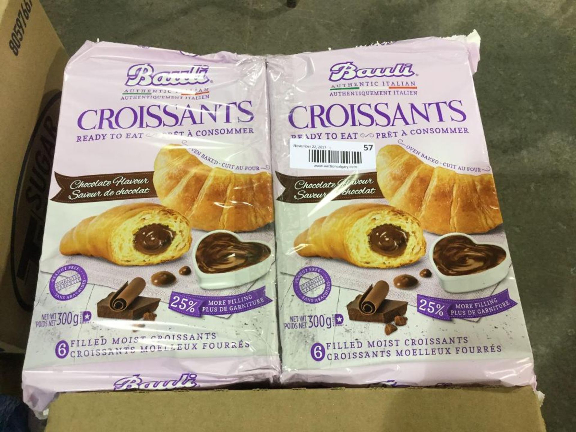 lot of 2 x 300g Bauli Chocolate Flavoured Croissants