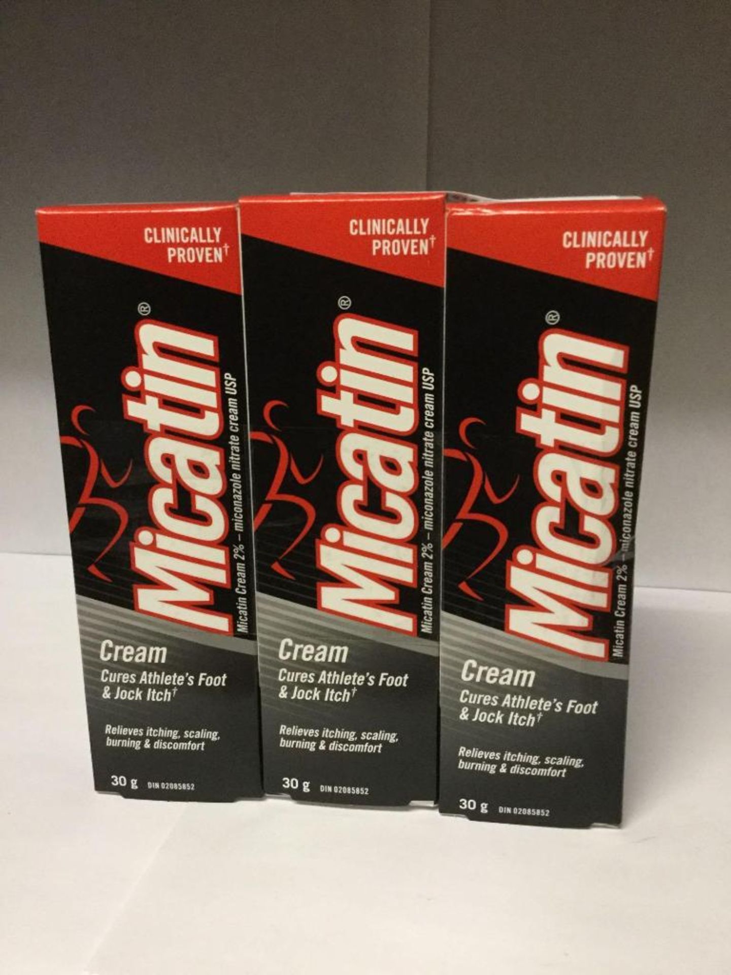 Lot of 3 30 g Micatin Cream Cures Athlete's Foot and Jock Itch