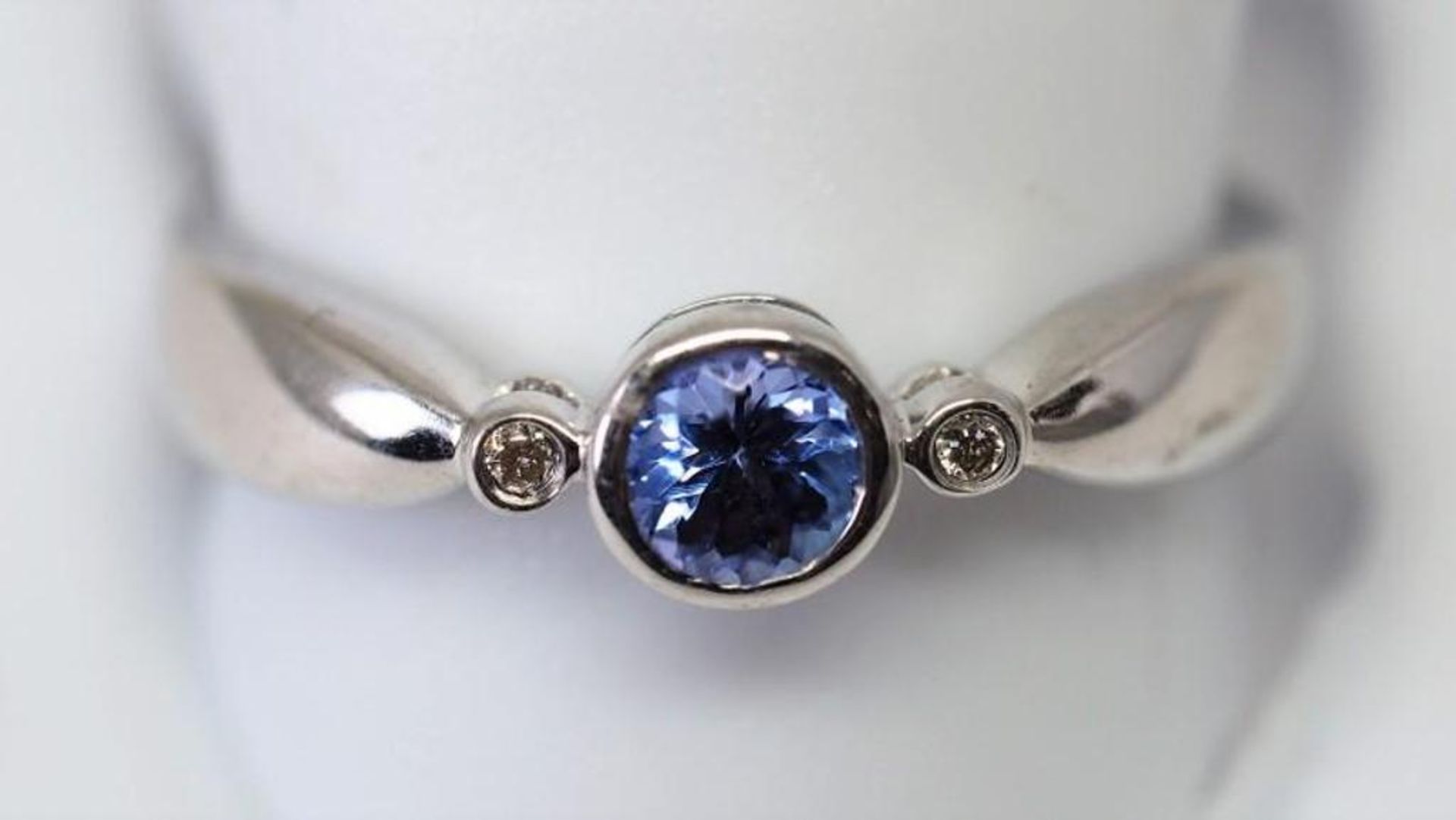 10K White Gold Tanzanite Diamond Ring, (December Birthstone), Insurance Value $1,235