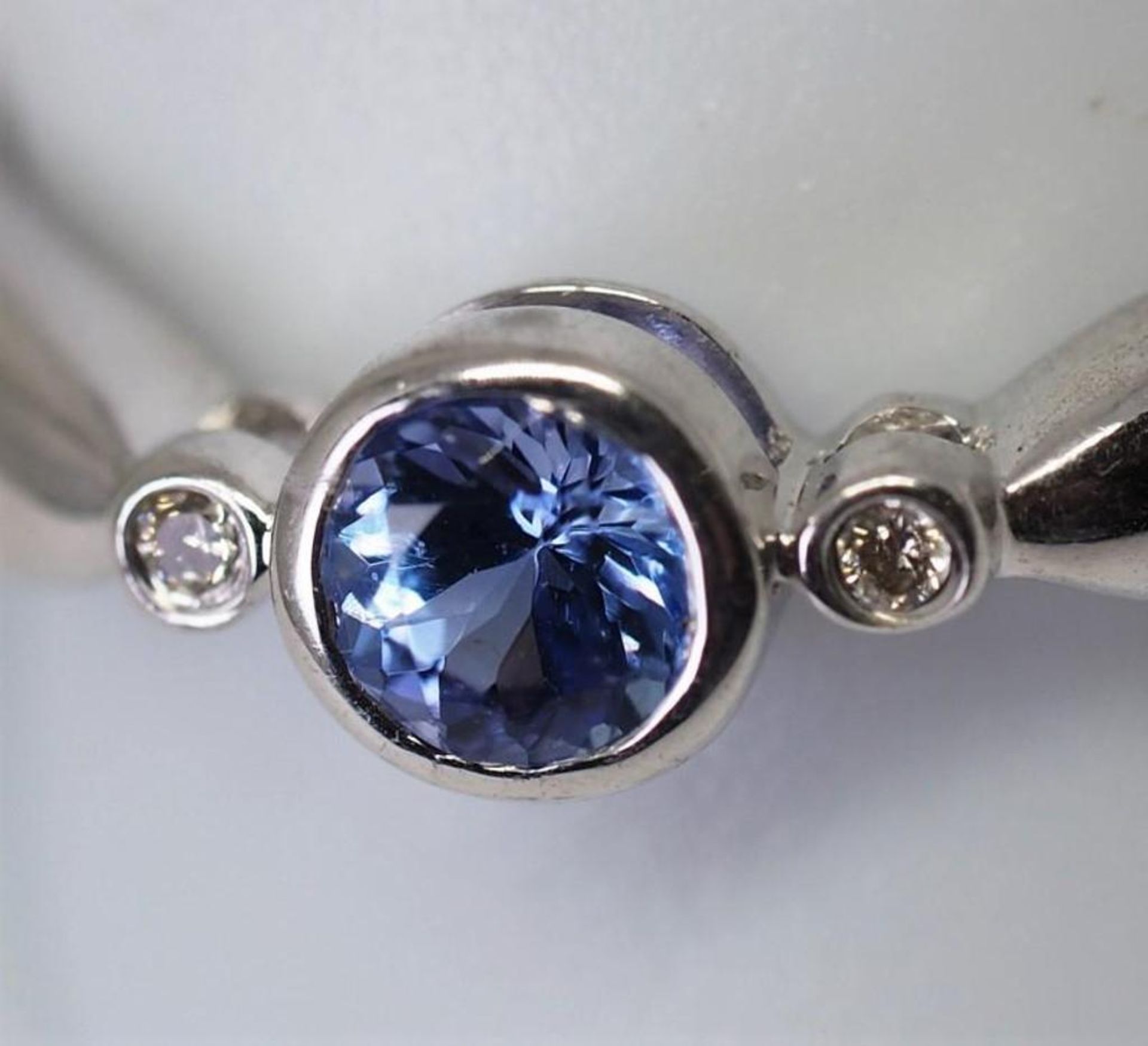 10K White Gold Tanzanite Diamond Ring, (December Birthstone), Insurance Value $1,235 - Image 3 of 4