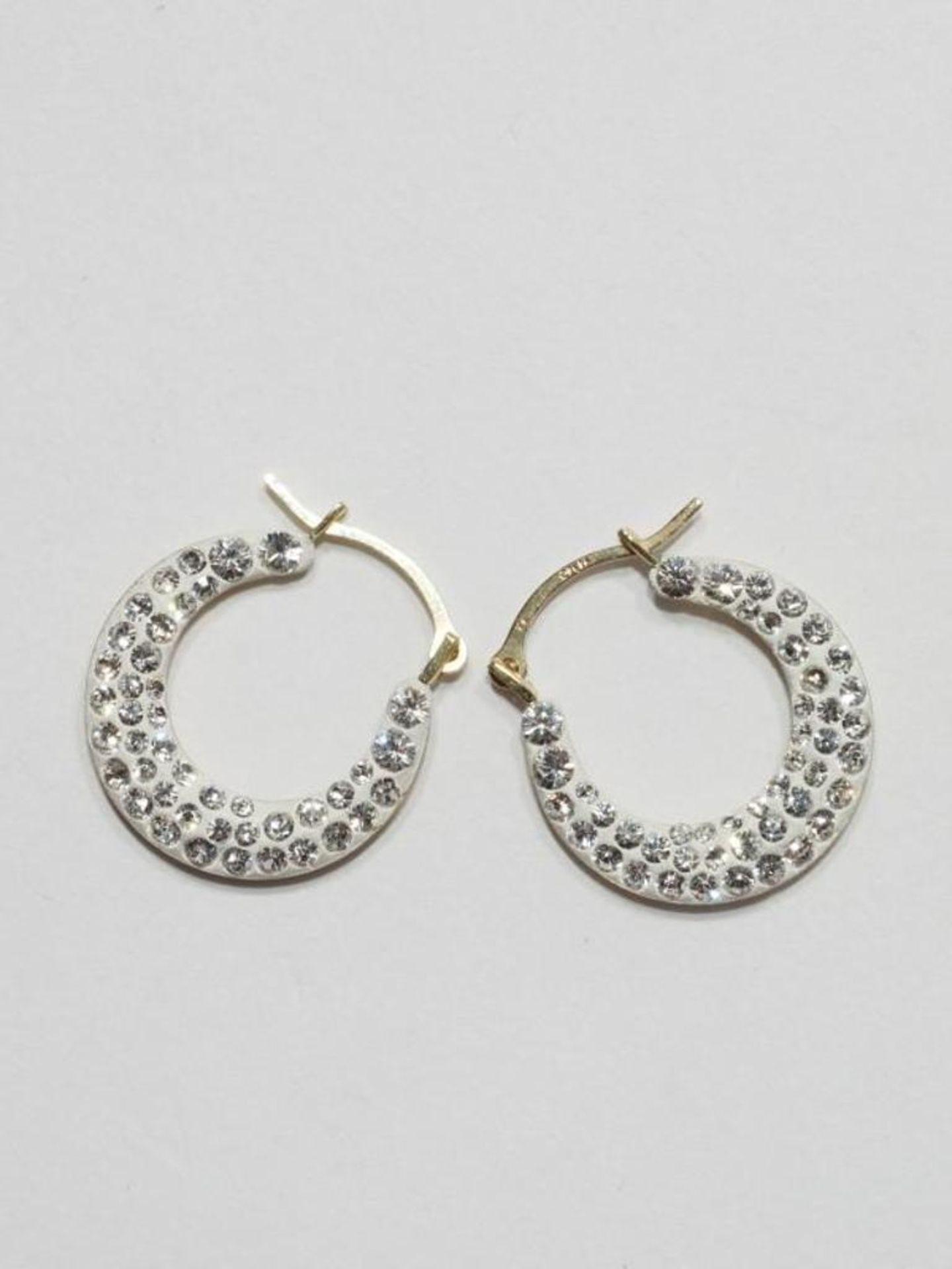 10K Gold Cubic Zirconia Earrings, Retail $250