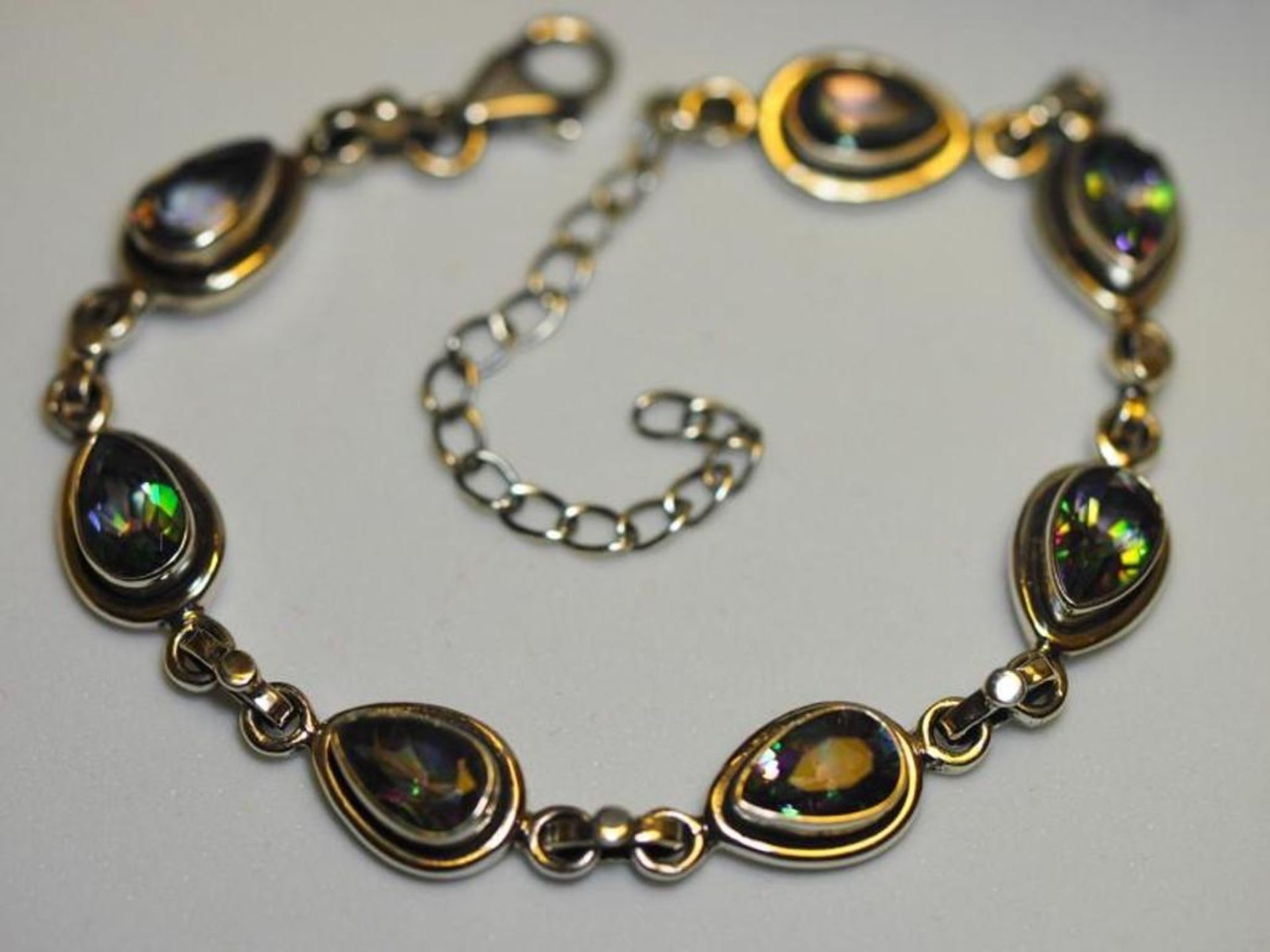 Sterling Silver Mystic Topaz Bracelet (November), Retail $250