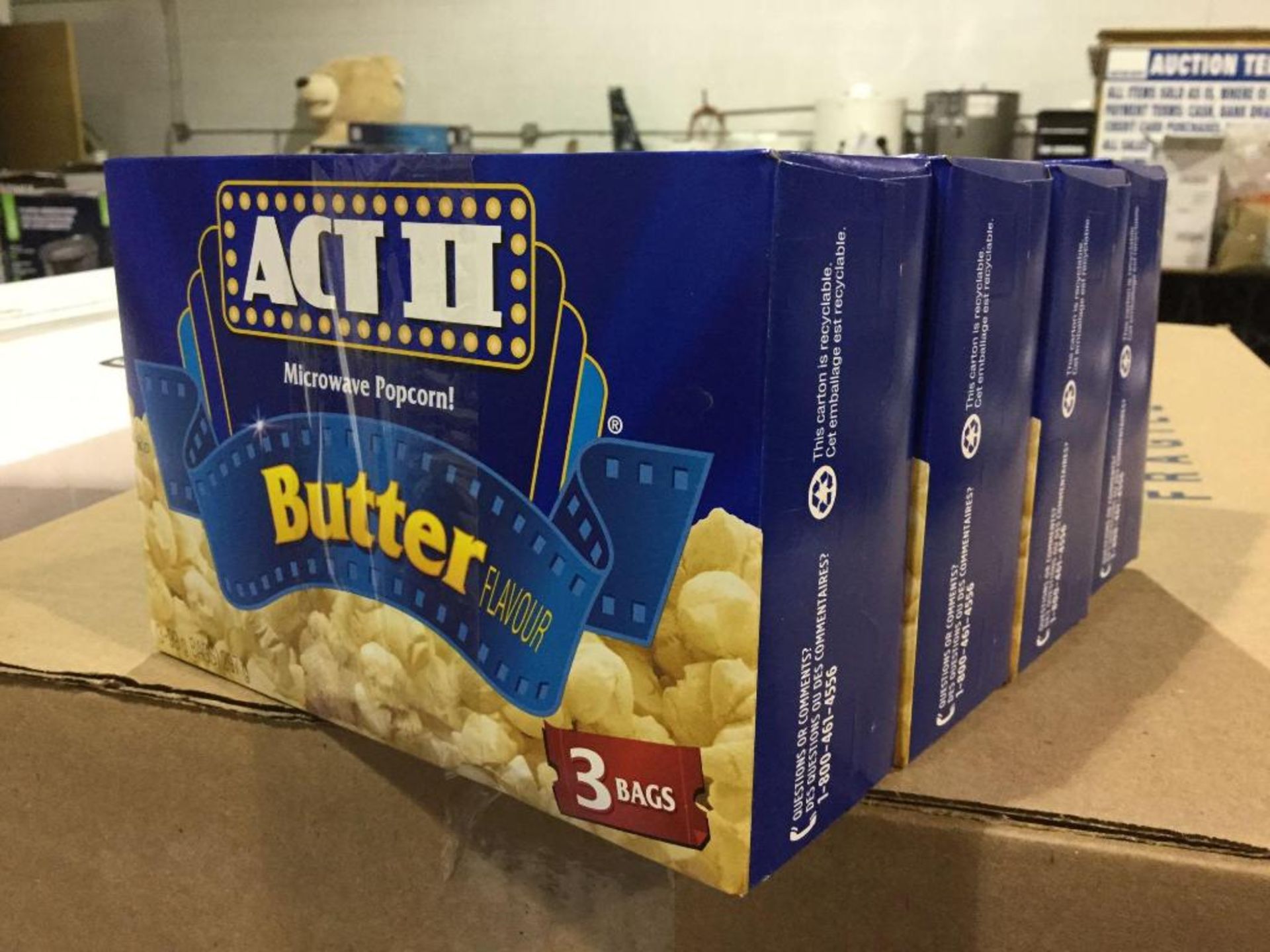 Lot of 4 x 297g boxes of Act 2 Microwave Popcorn