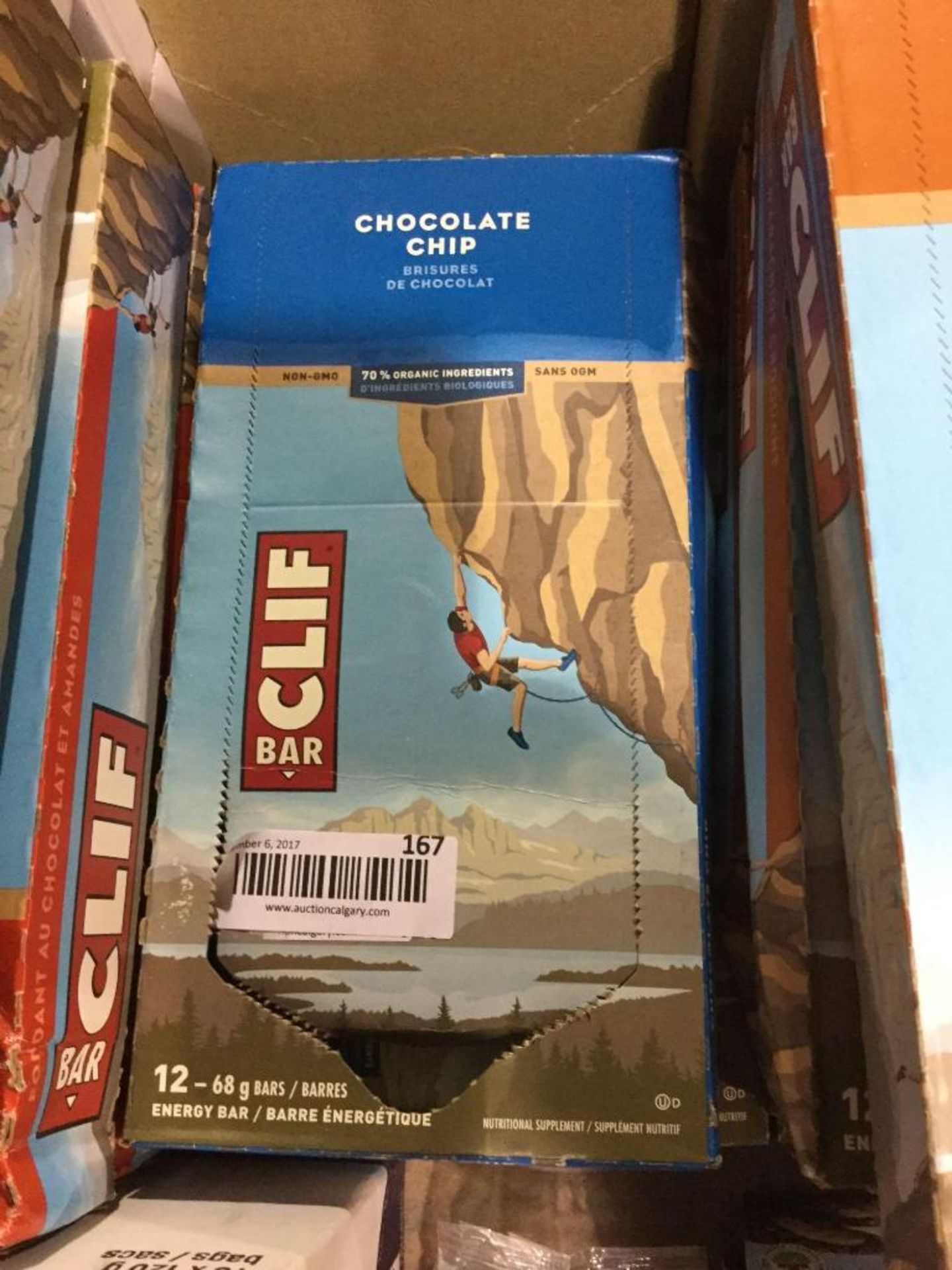 Case of 12 x 68 g Cliff Bars - Chocolate Chip