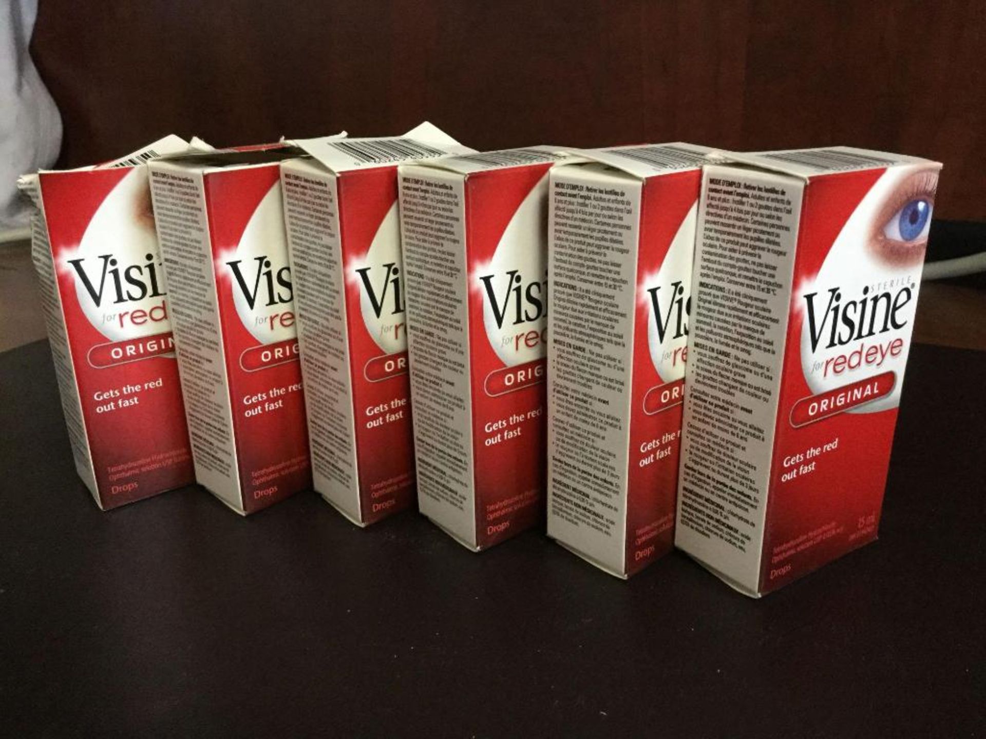 Lot of 6 x 15 mL Visine For Red Eye - Drops