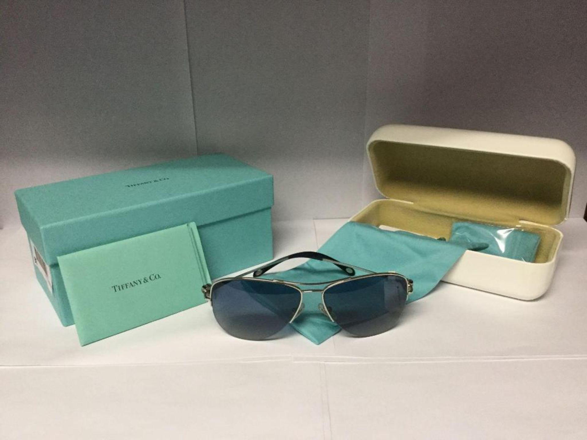 Tiffany and Co. Aviator Sunglasses with Case, Box and Bag - Value $245