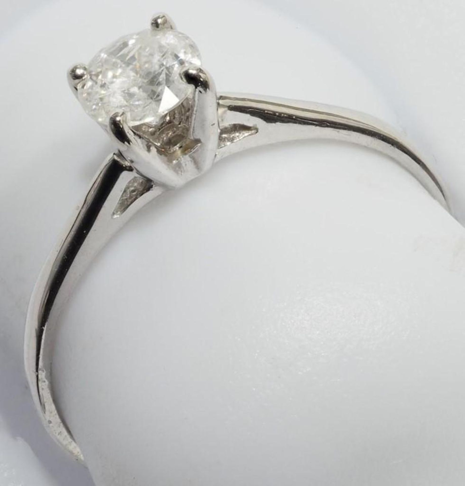 10K White Gold Diamond (0.52ct) Solitaire Ring. Insurance Value $3750 - Image 2 of 4
