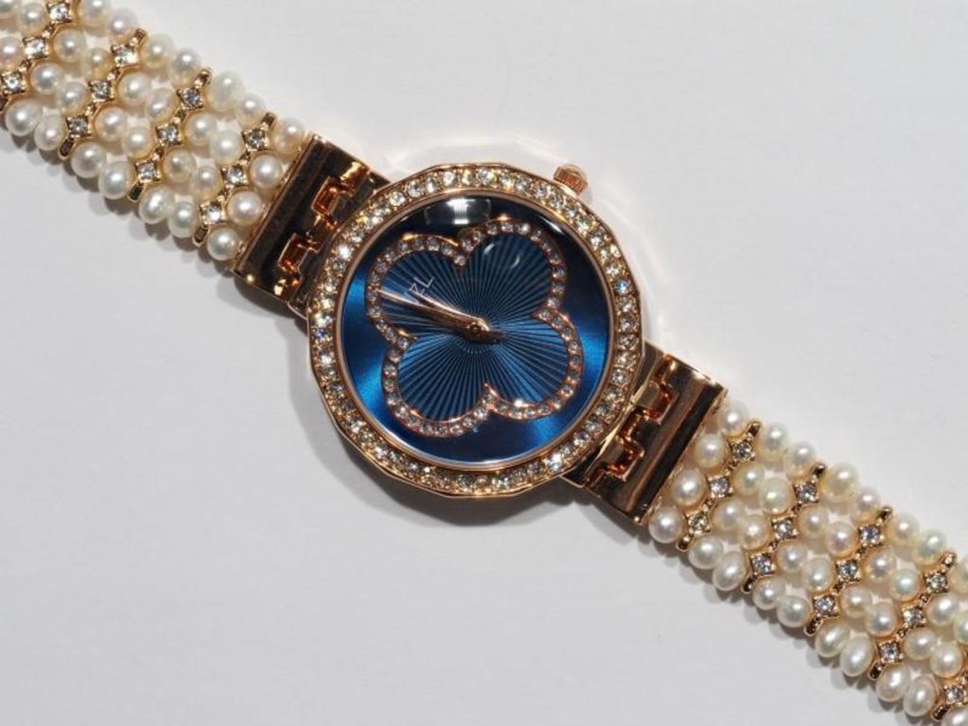 JZL Freshwater Pearl and Crystal Watch. Retail $400 - Image 2 of 2