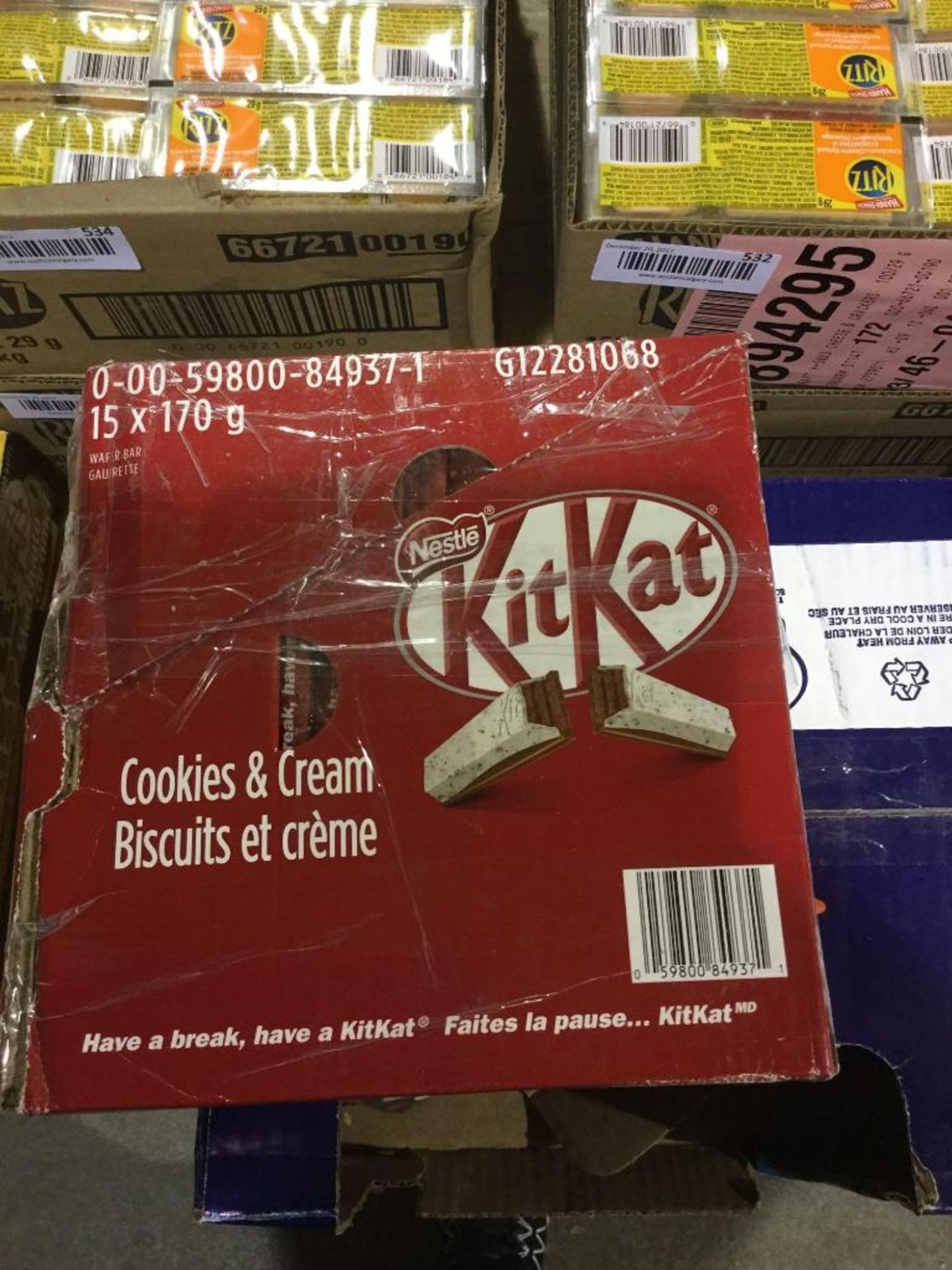 Case of 15 x 170 g Bars Cookies and Cream Kit Kat