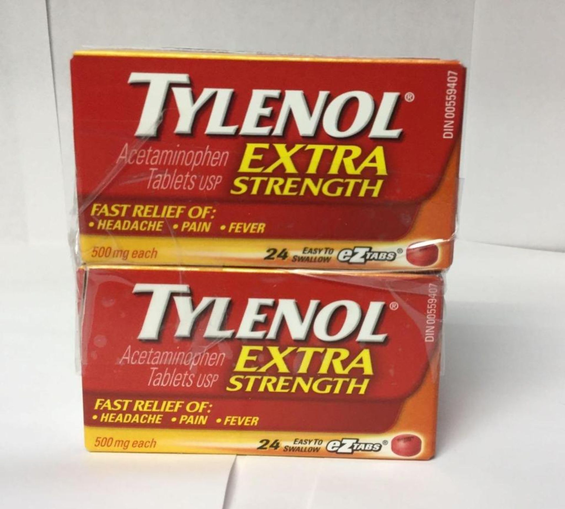 Lot of 2 x 24 Tablets Tylenol Extra Strength