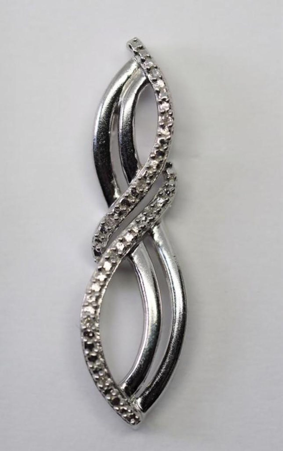 Stering Silver Diamond Necklace, Insurance Value $860