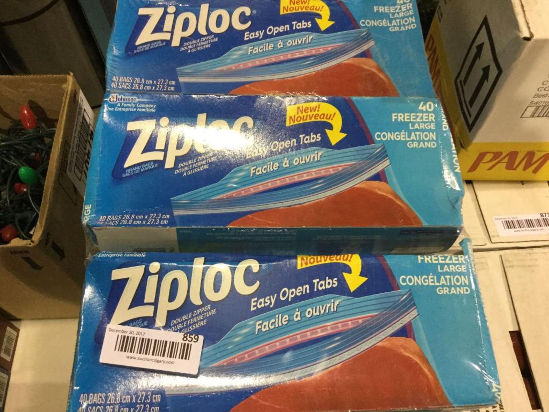 Lot of 3 Ziploc Large Freezer Bags