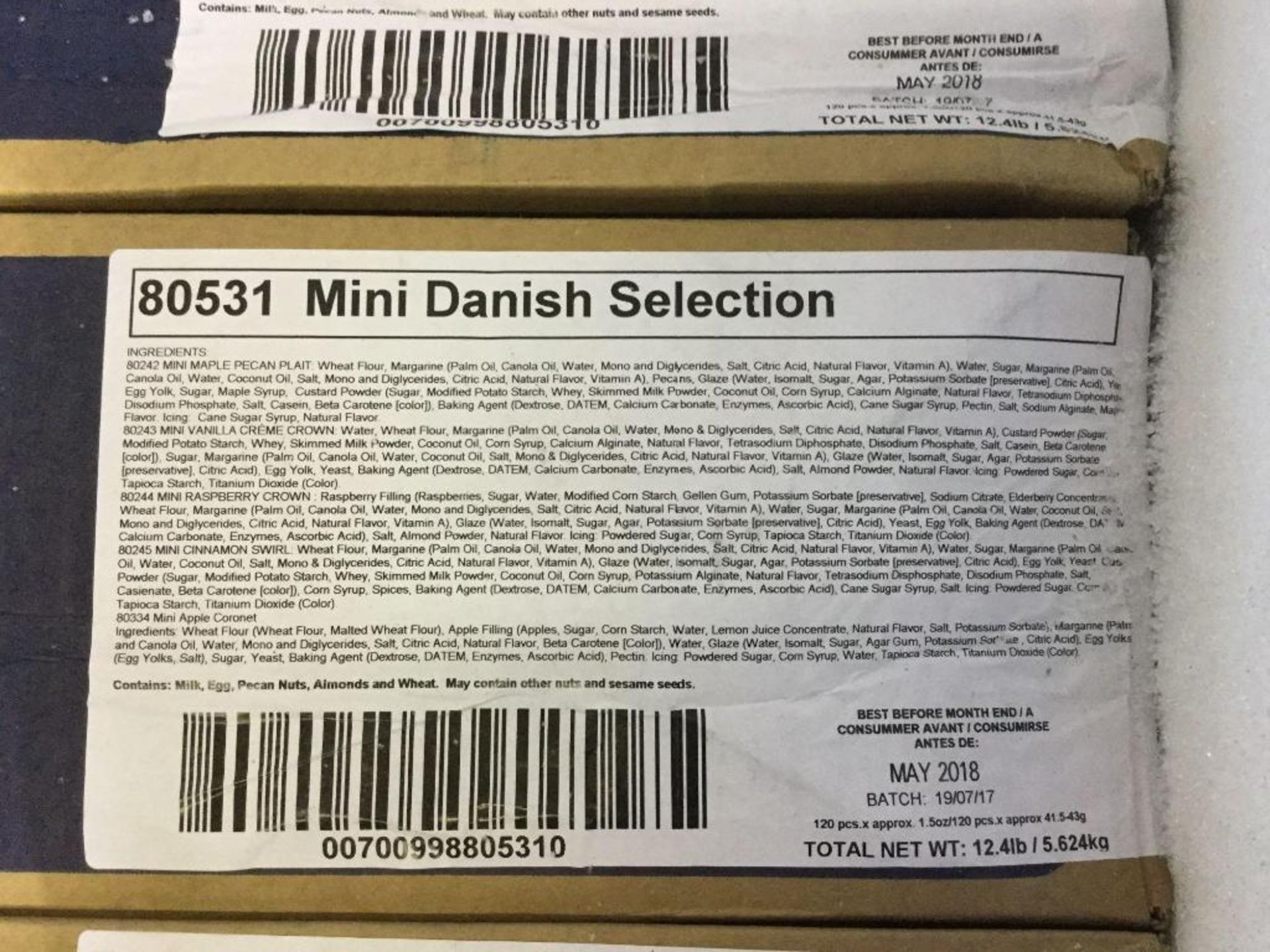 Case of 5.62 kg Frozen Mini Danish Selection - Image 2 of 2