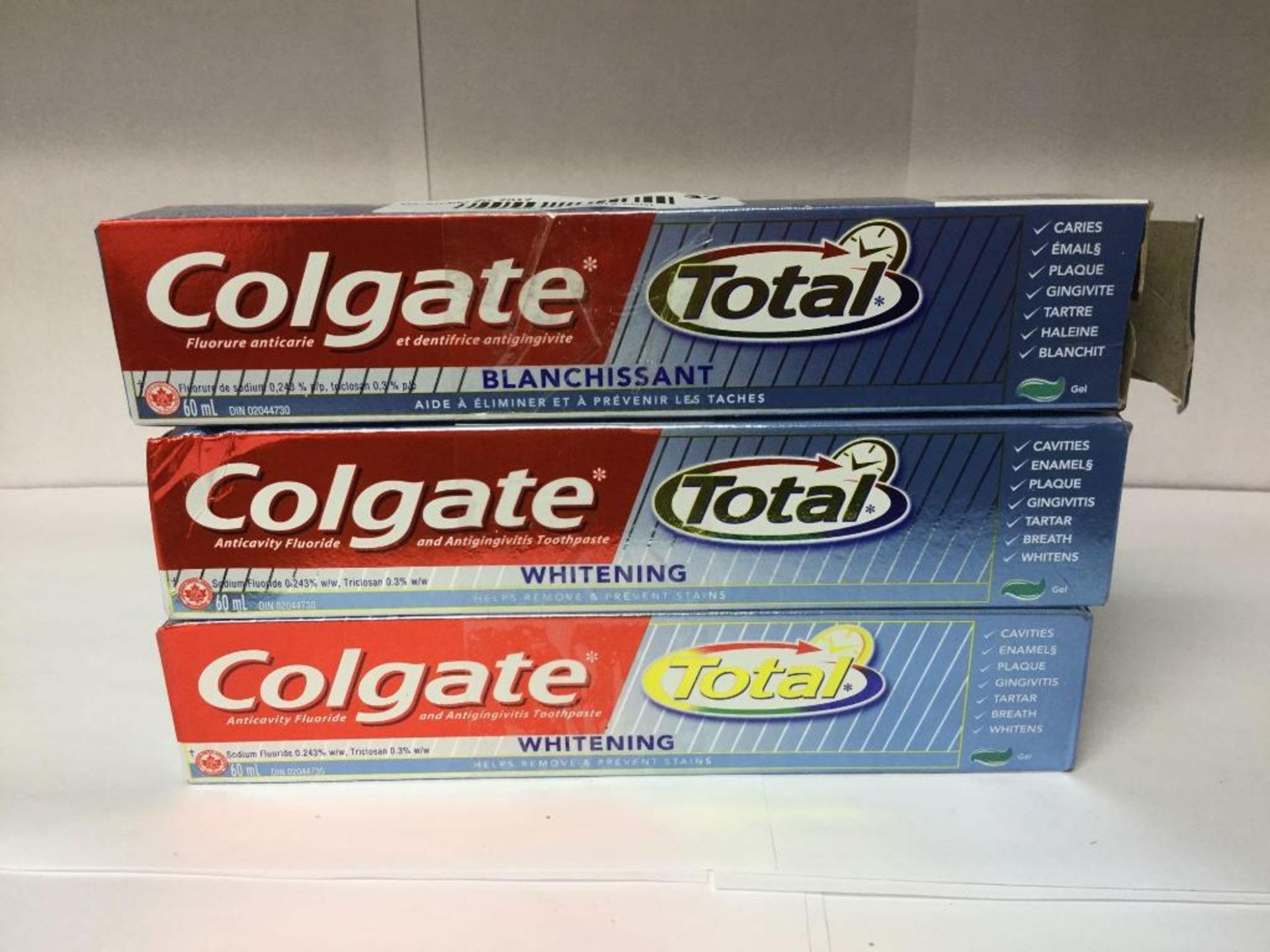 Lot of 3 x 60 mL Colgate Total Toothpaste