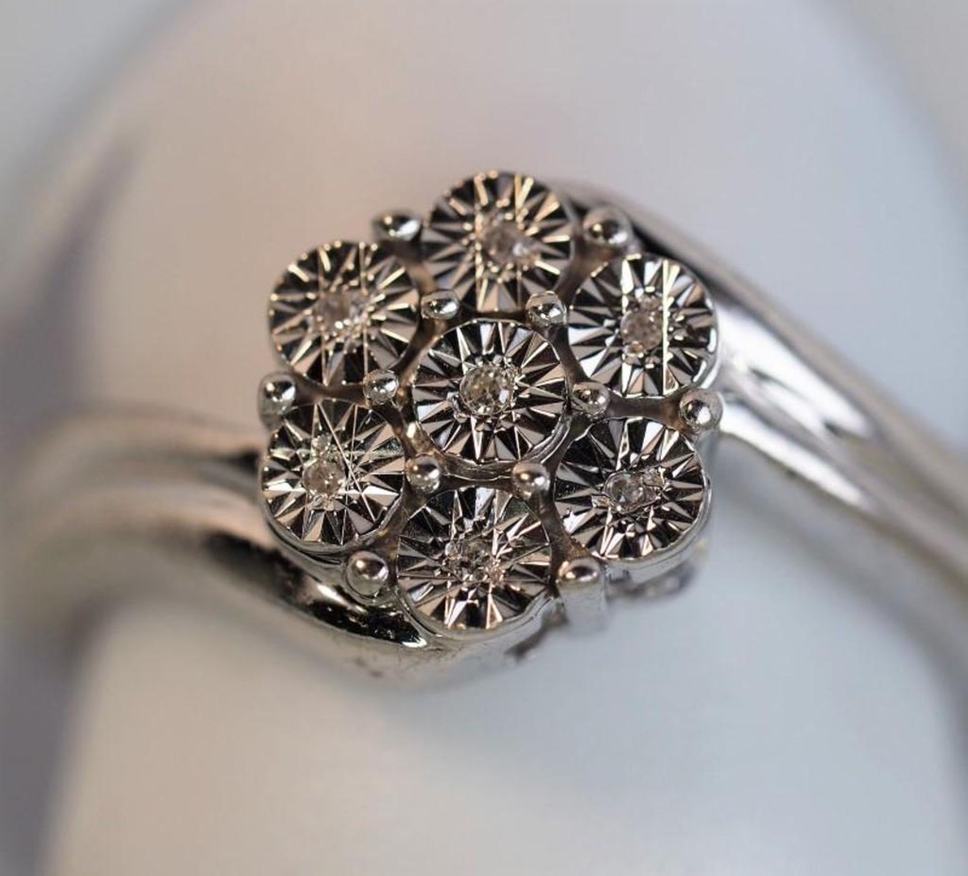 Sterling Silver 7 Diamond Rings, Insurance Value $400