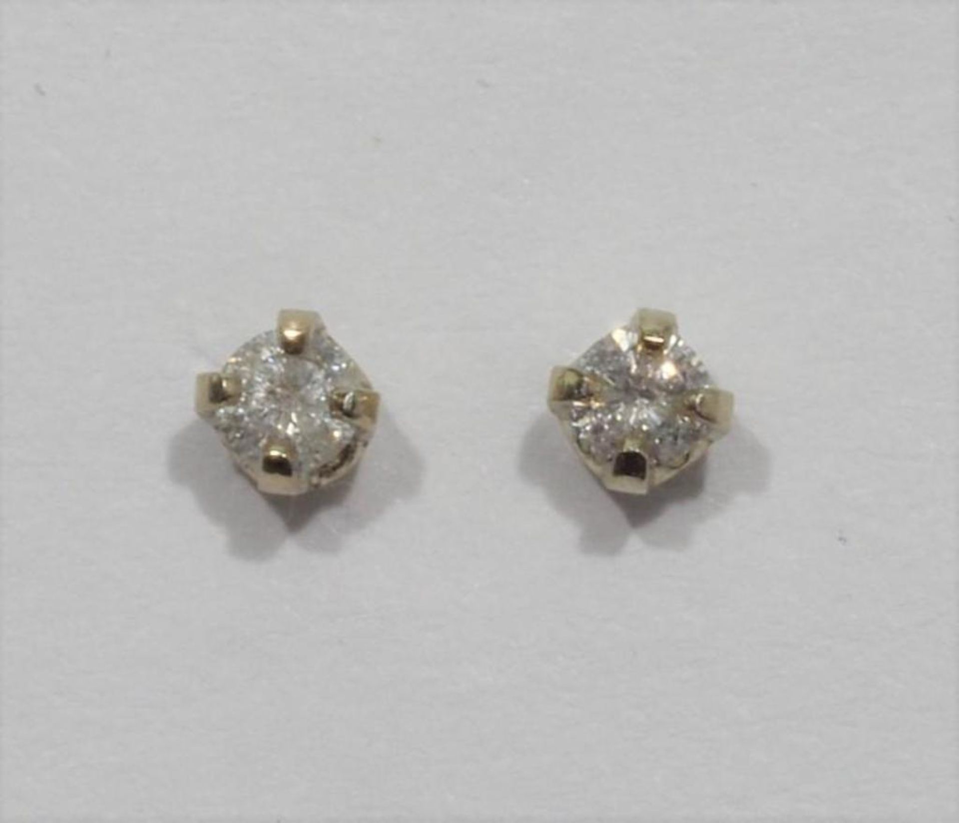 14K White Gold Diamond (0.10ct) (Made in Canada) Screwback Stud Earrings Retail $600