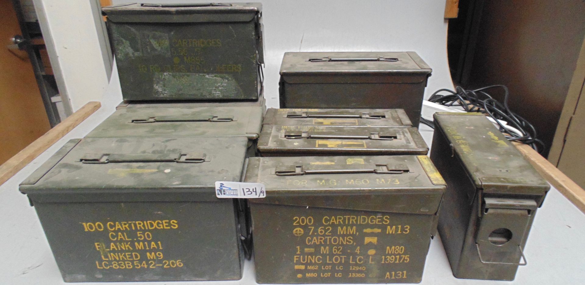 LOT OF 9 AMMO CANS