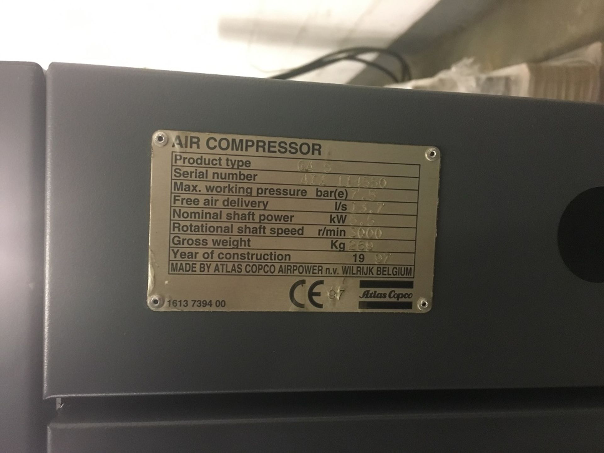 Atlas Copco Compressor - Image 3 of 3