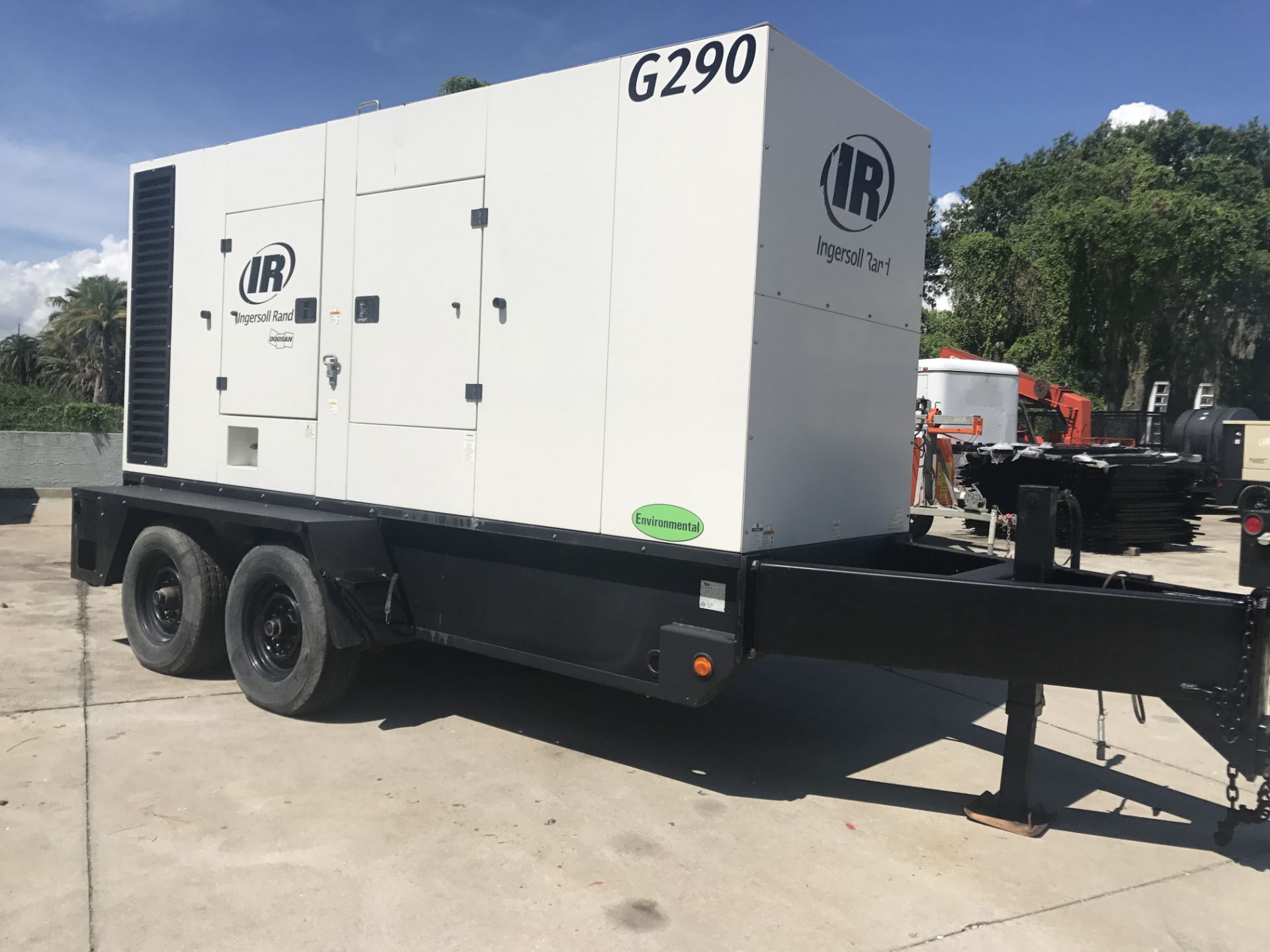 SEE VIDEO** 2012 INGERSOLL RAND G290 TRAILER MOUNTED DIESEL GENERATOR, CUMMINS DIESEL