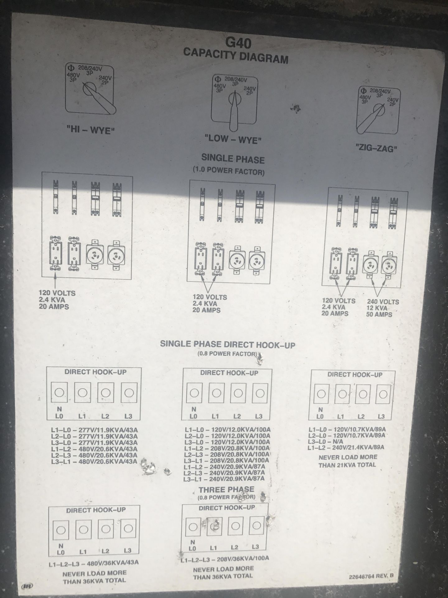 SEE VIDEO** 2007 INGERSOLL RAND G40 TRAILER MOUNTED DIESEL GENERATOR - Image 6 of 7