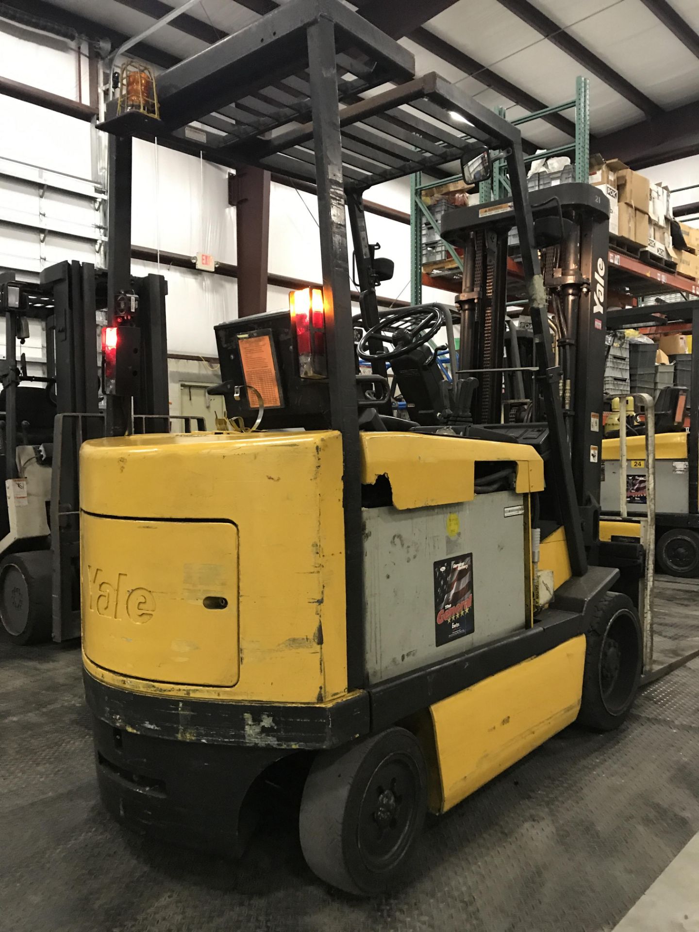 SEE VIDEO** YALE ELECTRIC FORKLIFT, 6,000 LB CAP. - Image 2 of 6
