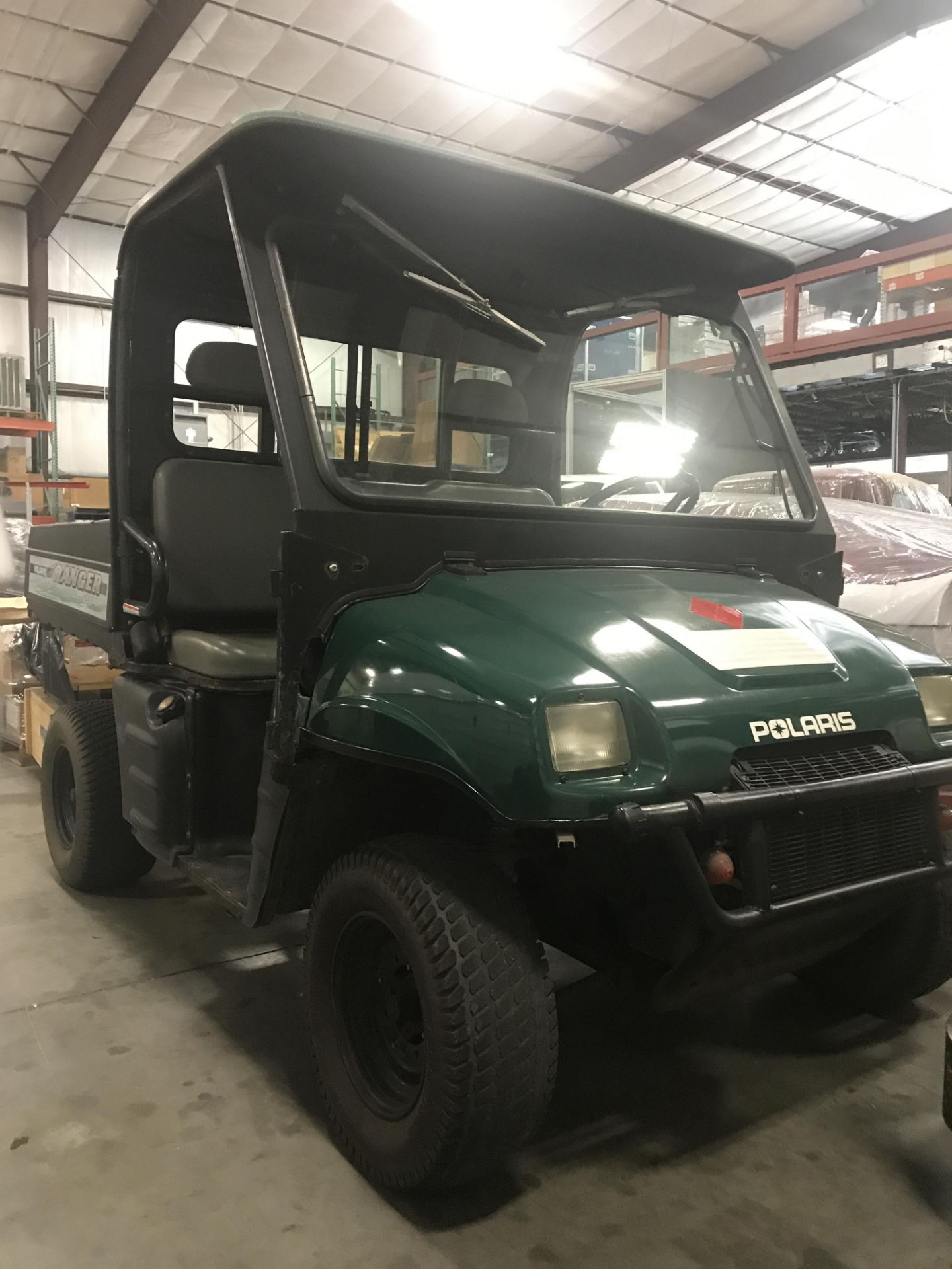 SEE VIDEO** POLARIS RANGER SIDE BY SIDE ATV W/ WINDSHIELD, GAS ENGINE,DUMP BED, SLIDING REAR WINDOW