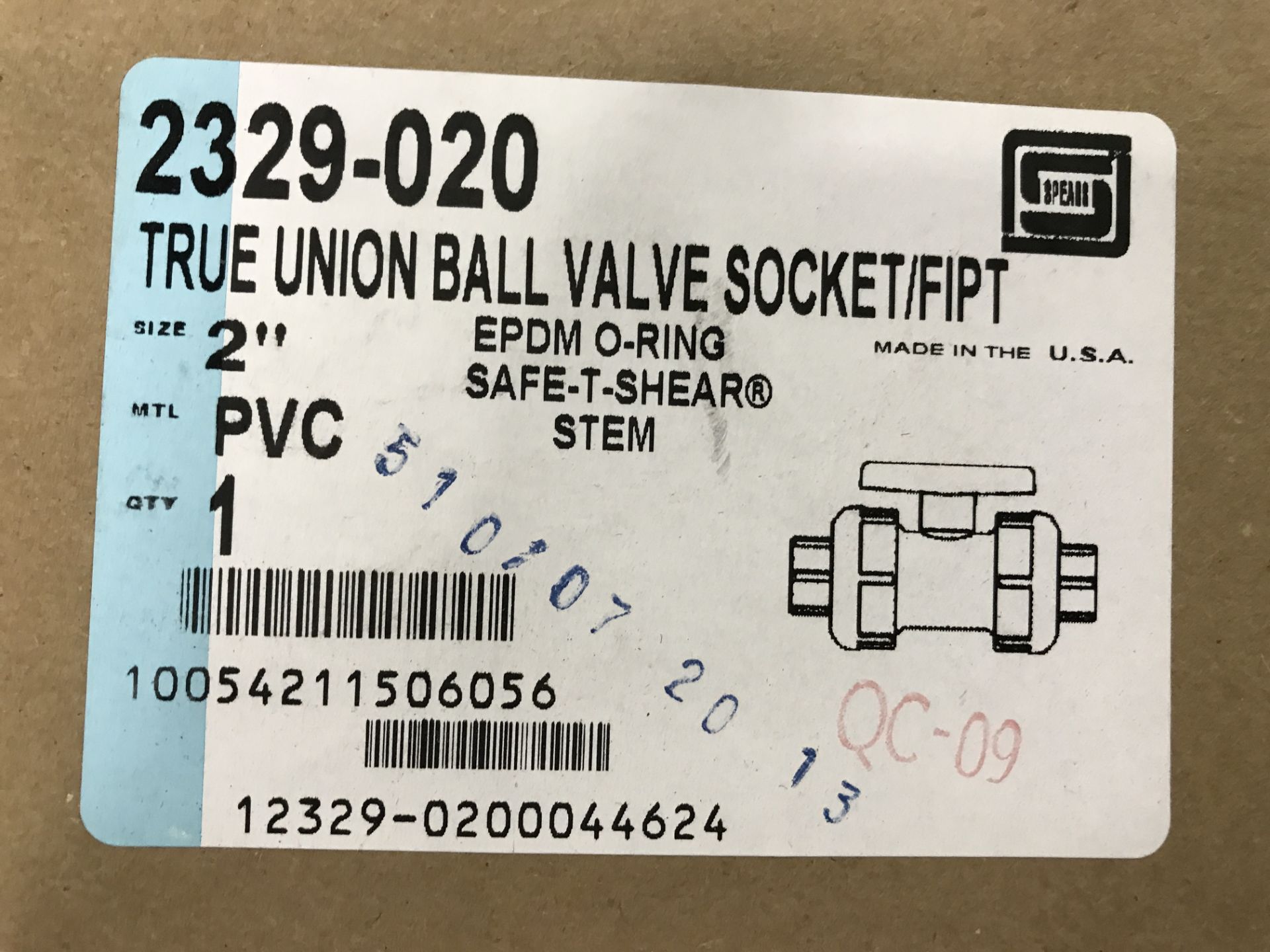 2 NEW IN BOX SPEARS TRUE UNION BALL VALVE SOCKETS, 2" - Image 2 of 2