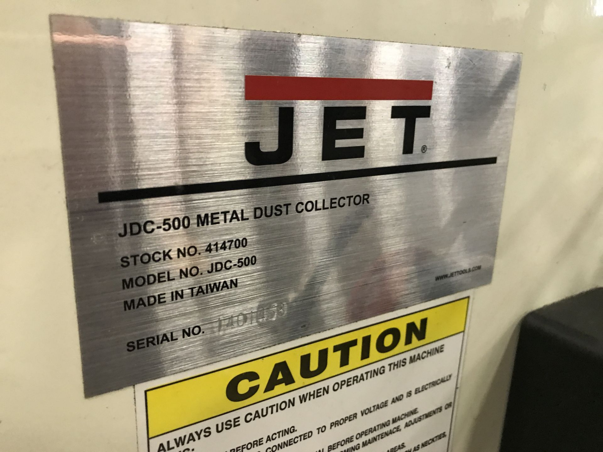 JET JDC-500 METAL DUST COLLECTOR - Image 3 of 4