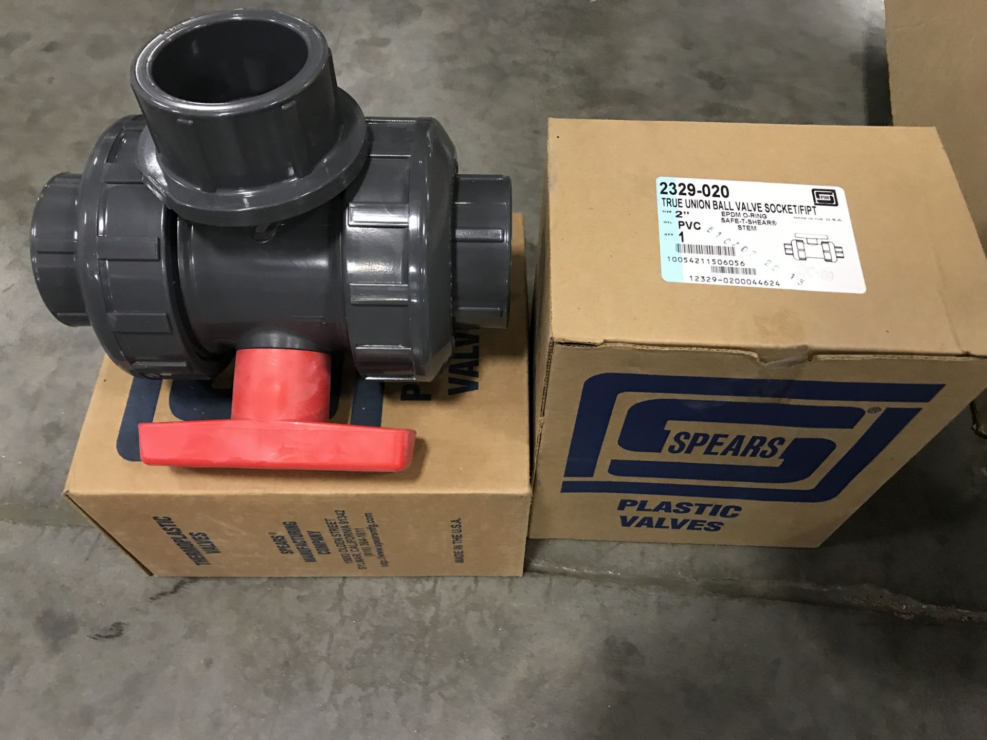 2 NEW IN BOX SPEARS TRUE UNION BALL VALVE SOCKETS, 2"