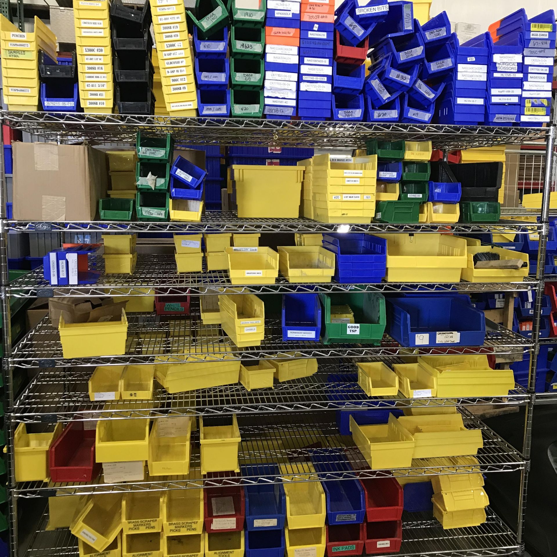 ROLLING CART FILLED WITH PLASTIC ORGANIZATION BINS - Image 2 of 3