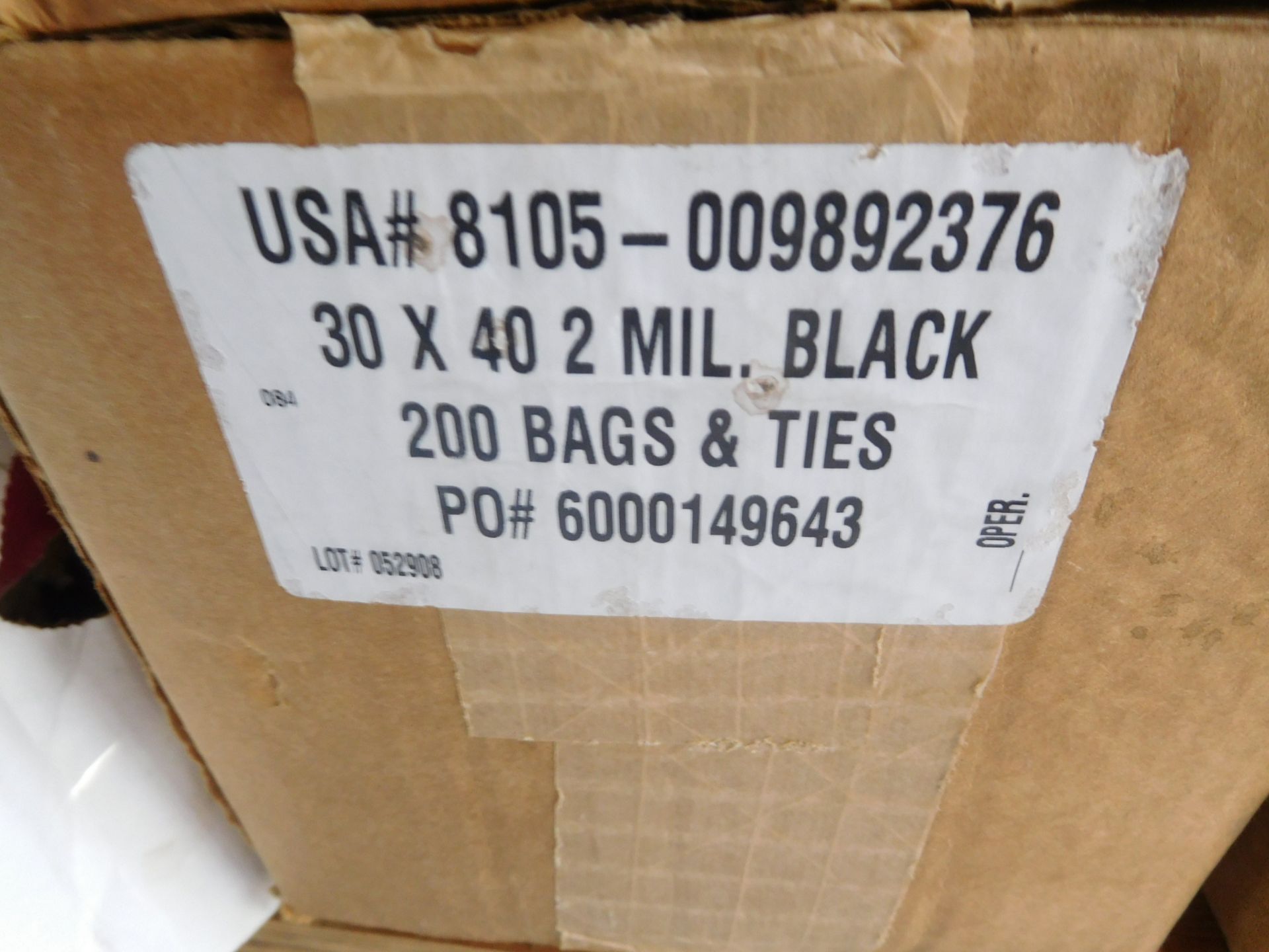 PALLET OF COMMERCIAL PLASTIC BAGS AND PLASTIC SHEETING. INCLUDES ELEVEN 50 COUNT BOXES OF 26"X22" - Image 3 of 3