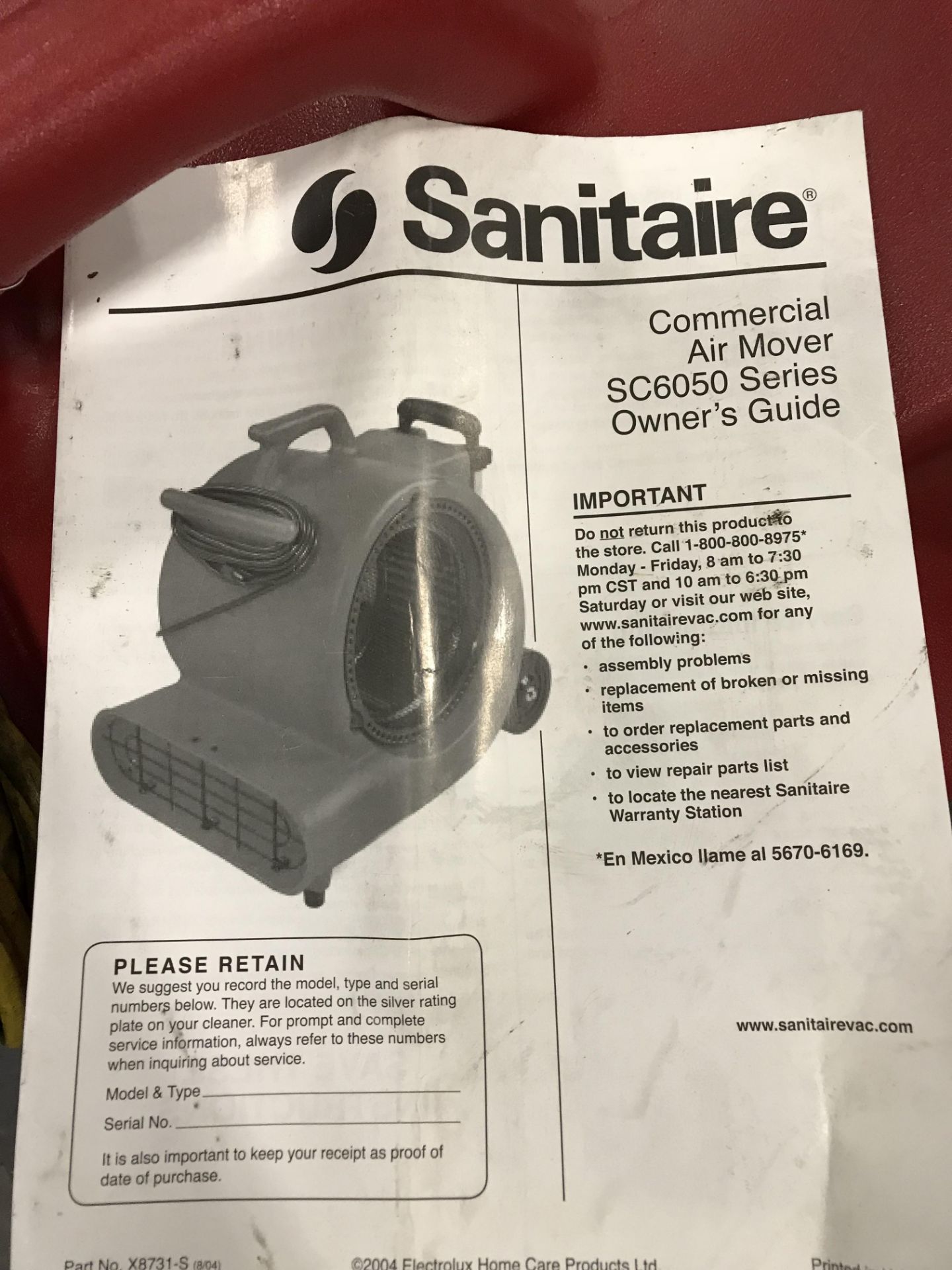 SANITAIRE COMMERCIAL AIR MOVER SC6050 - Image 3 of 3