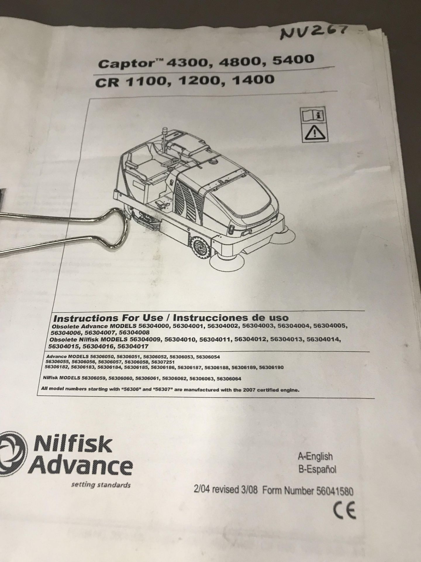 NILFISK ADVANCE 4800 FLOOR SWEEPER - Image 5 of 8