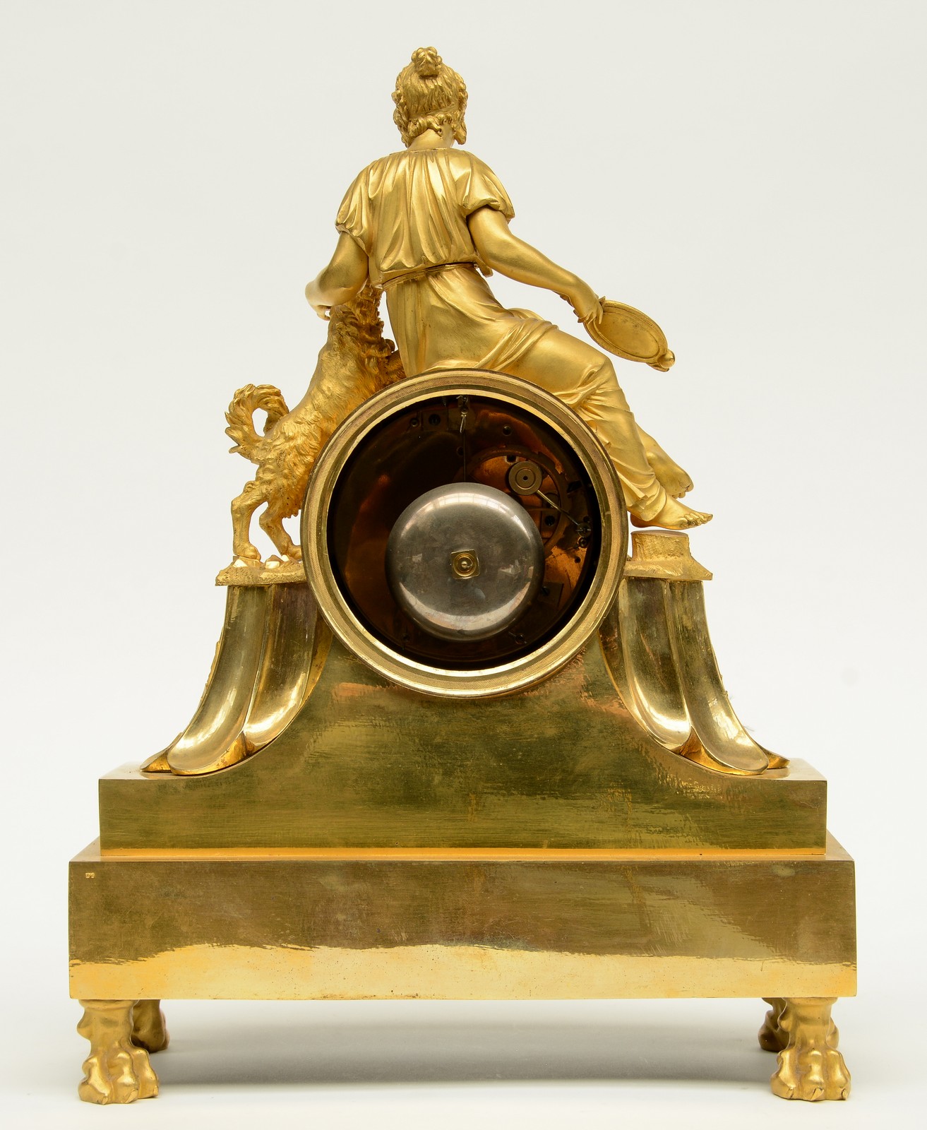 A second quarter of the 19thC ormolu bronze mantel clock said 'à sujèt', depicting an allegory of - Image 3 of 6