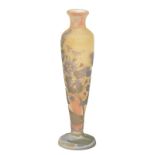An Art Nouveau and period cameo glass vase, signed Gallé, H 21,4 cm